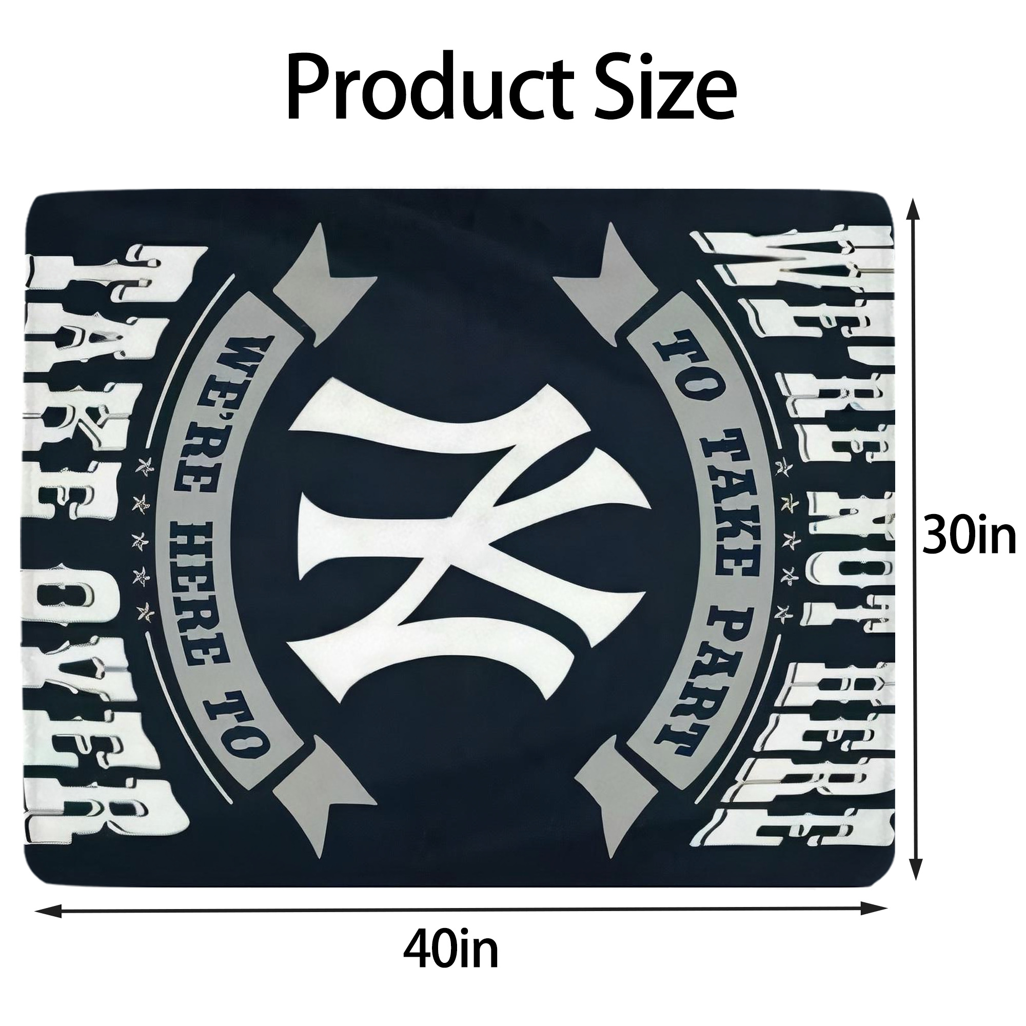New York Yankees 302 Soft Plush Fleece Blanket 30x40 Inch - 300GSM Flannel, Ultra Soft & Warm, Lightweight & Durable, Perfect For Kids, Adults, Couch, Bed, Camping, Travel, Gift For Family & Friends