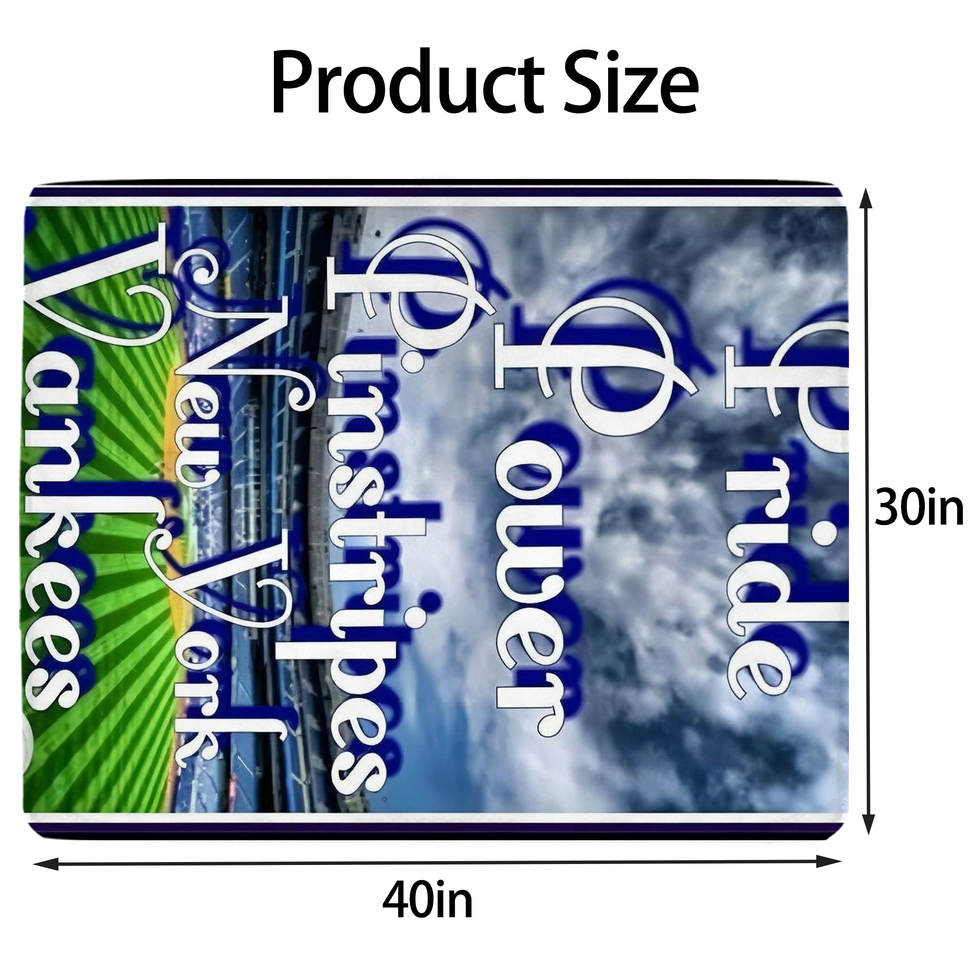 New York Yankees 309 Soft Plush Fleece Blanket 30x40 Inch - 300GSM Flannel, Ultra Soft & Warm, Lightweight & Durable, Perfect For Kids, Adults, Couch, Bed, Camping, Travel, Gift For Family & Friends