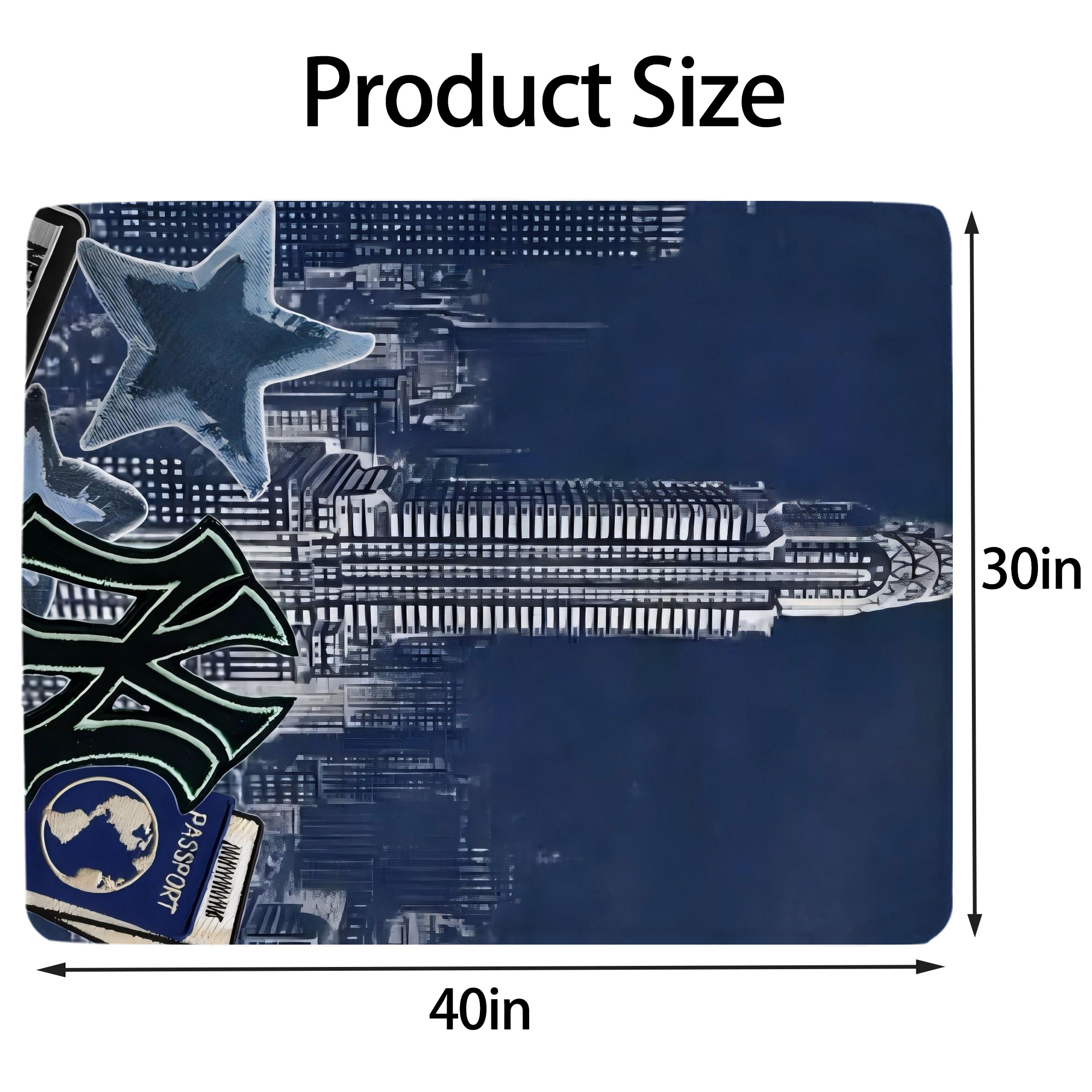 New York Yankees 331 Soft Plush Fleece Blanket 30x40 Inch - 300GSM Flannel, Ultra Soft & Warm, Lightweight & Durable, Perfect For Kids, Adults, Couch, Bed, Camping, Travel, Gift For Family & Friends