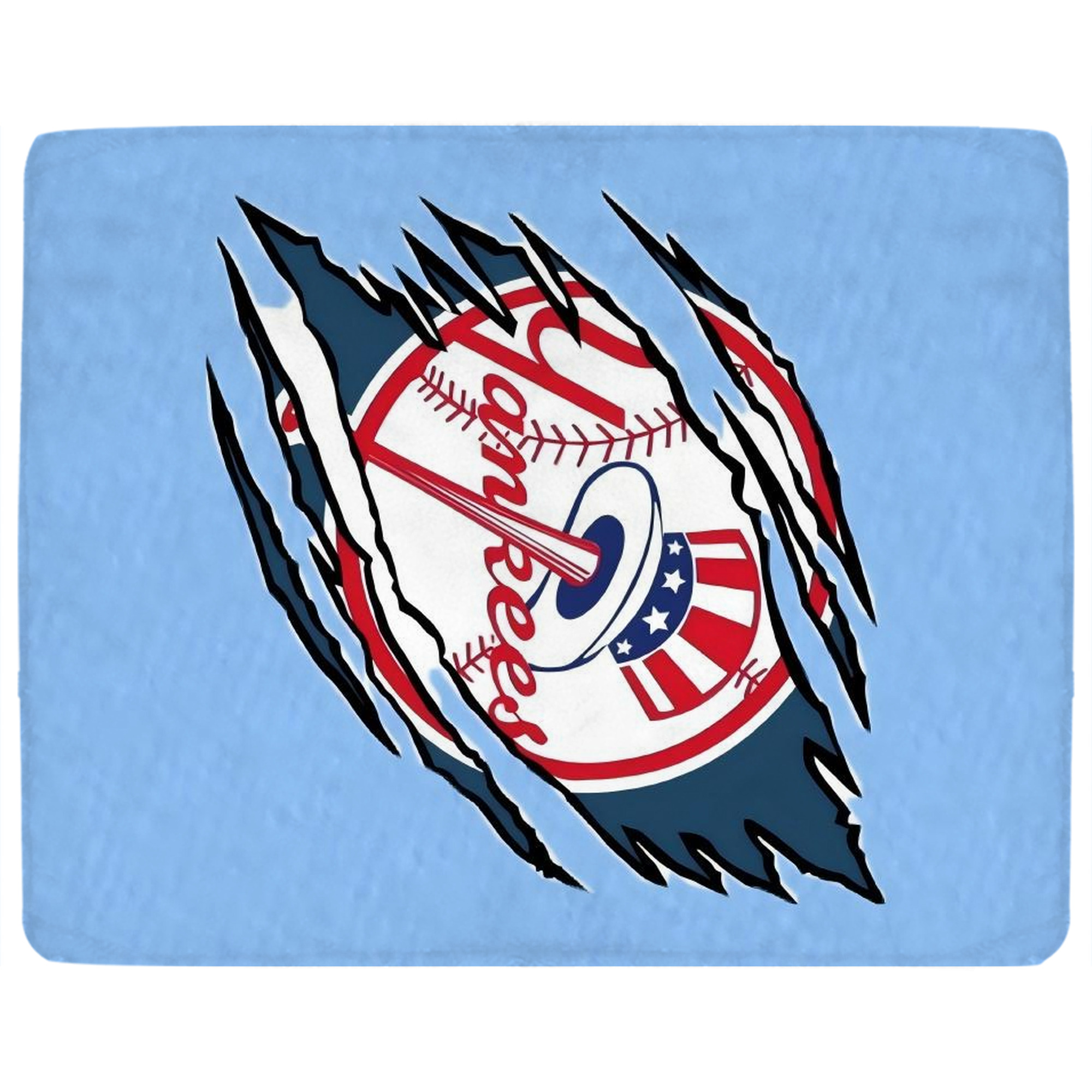 New York Yankees 128 Soft Plush Fleece Blanket 30x40 Inch - 300GSM Flannel, Ultra Soft & Warm, Lightweight & Durable, Perfect For Kids, Adults, Couch, Bed, Camping, Travel, Gift For Family & Friends