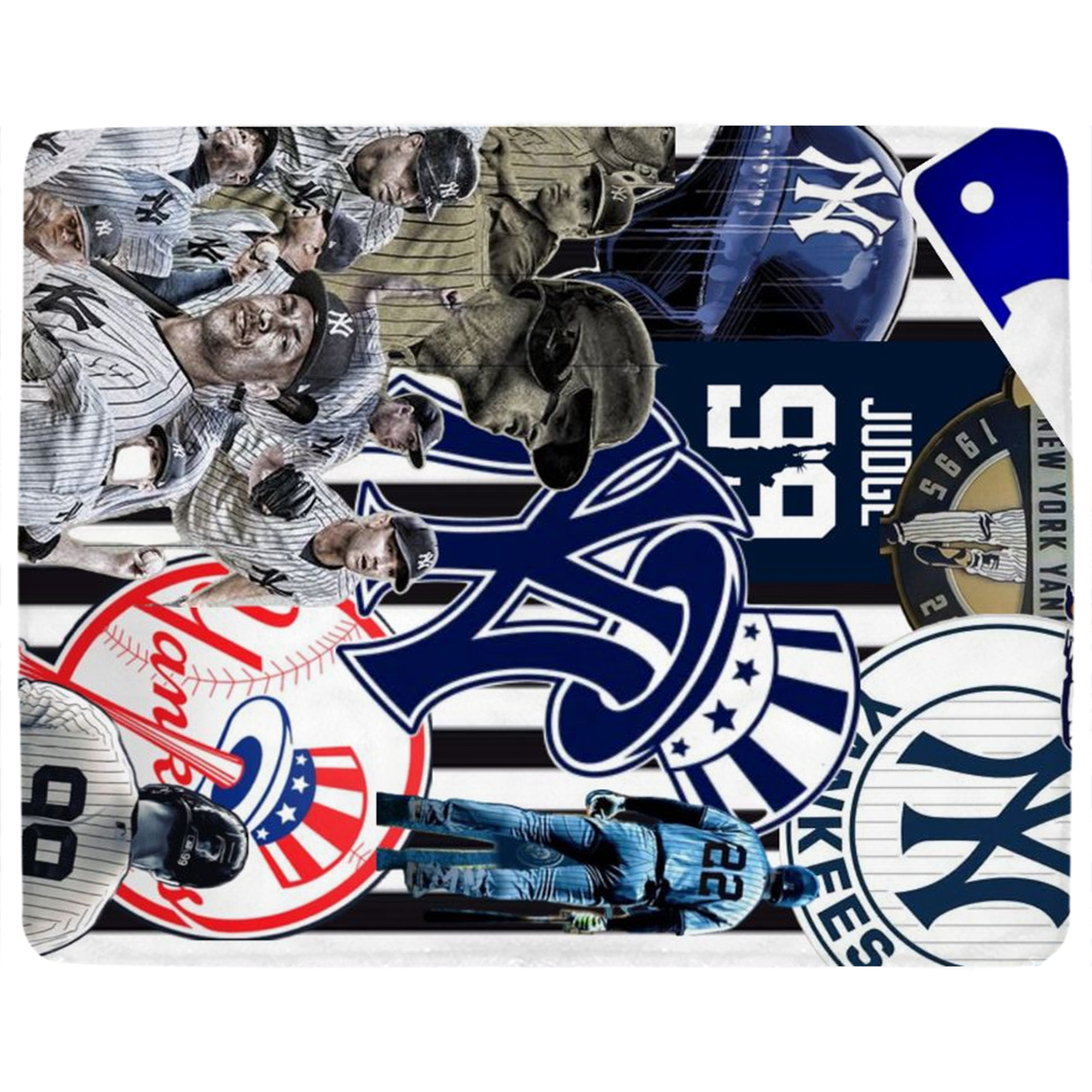 New York Yankees 138 Soft Plush Fleece Blanket 30x40 Inch - 300GSM Flannel, Ultra Soft & Warm, Lightweight & Durable, Perfect For Kids, Adults, Couch, Bed, Camping, Travel, Gift For Family & Friends