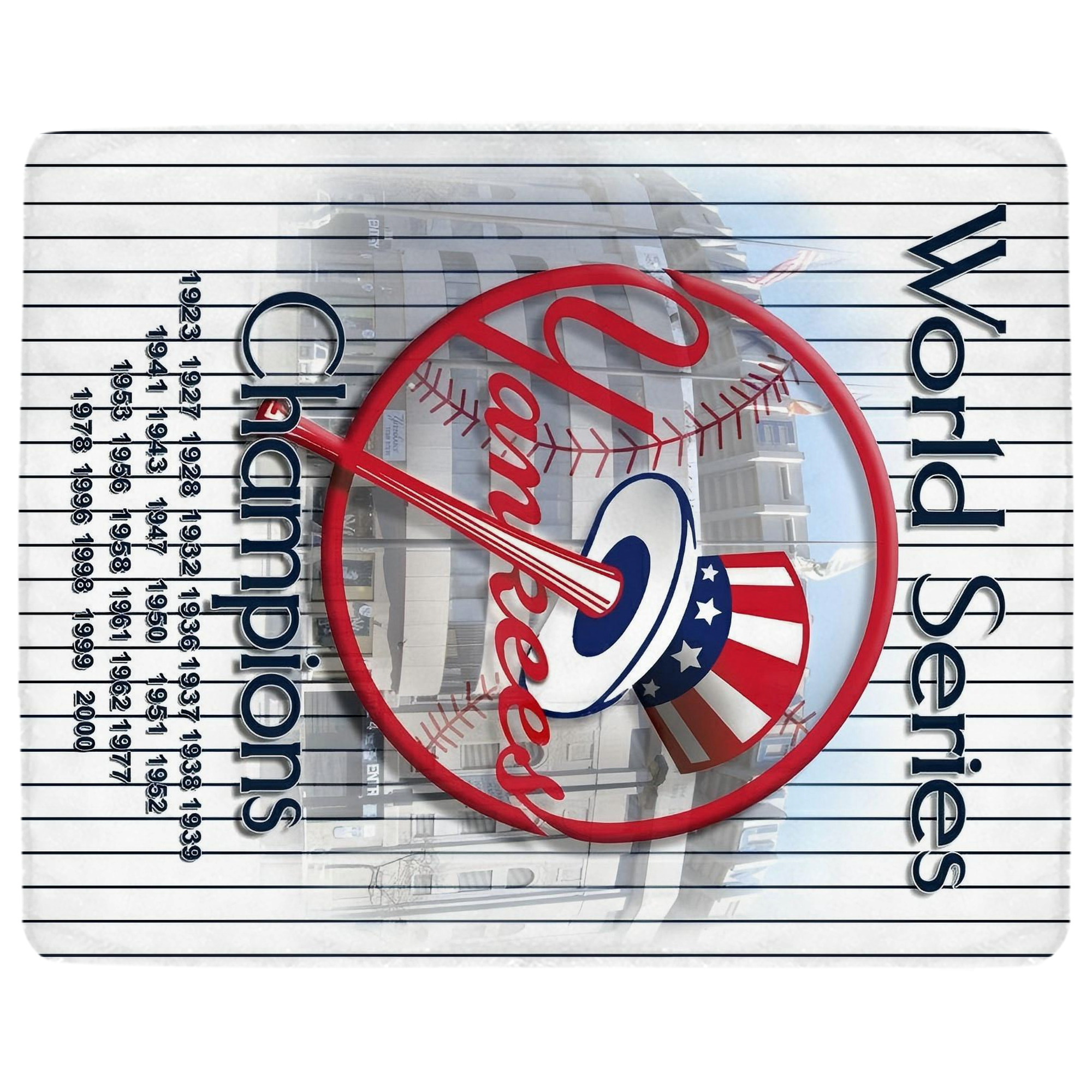 New York Yankees 184 Soft Plush Fleece Blanket 30x40 Inch - 300GSM Flannel, Ultra Soft & Warm, Lightweight & Durable, Perfect For Kids, Adults, Couch, Bed, Camping, Travel, Gift For Family & Friends