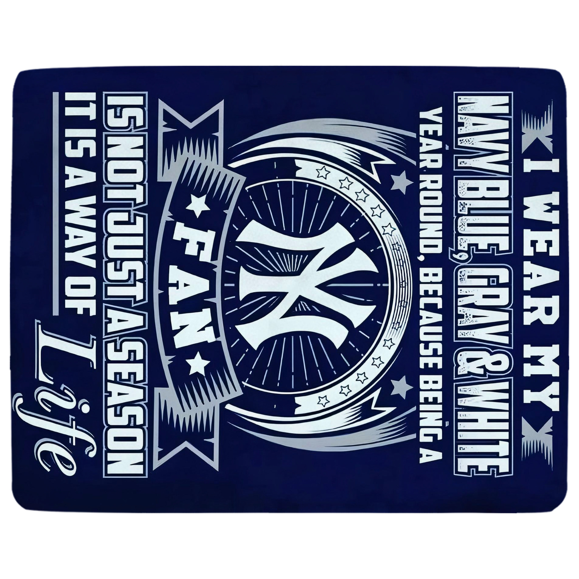 New York Yankees 194 Soft Plush Fleece Blanket 30x40 Inch - 300GSM Flannel, Ultra Soft & Warm, Lightweight & Durable, Perfect For Kids, Adults, Couch, Bed, Camping, Travel, Gift For Family & Friends