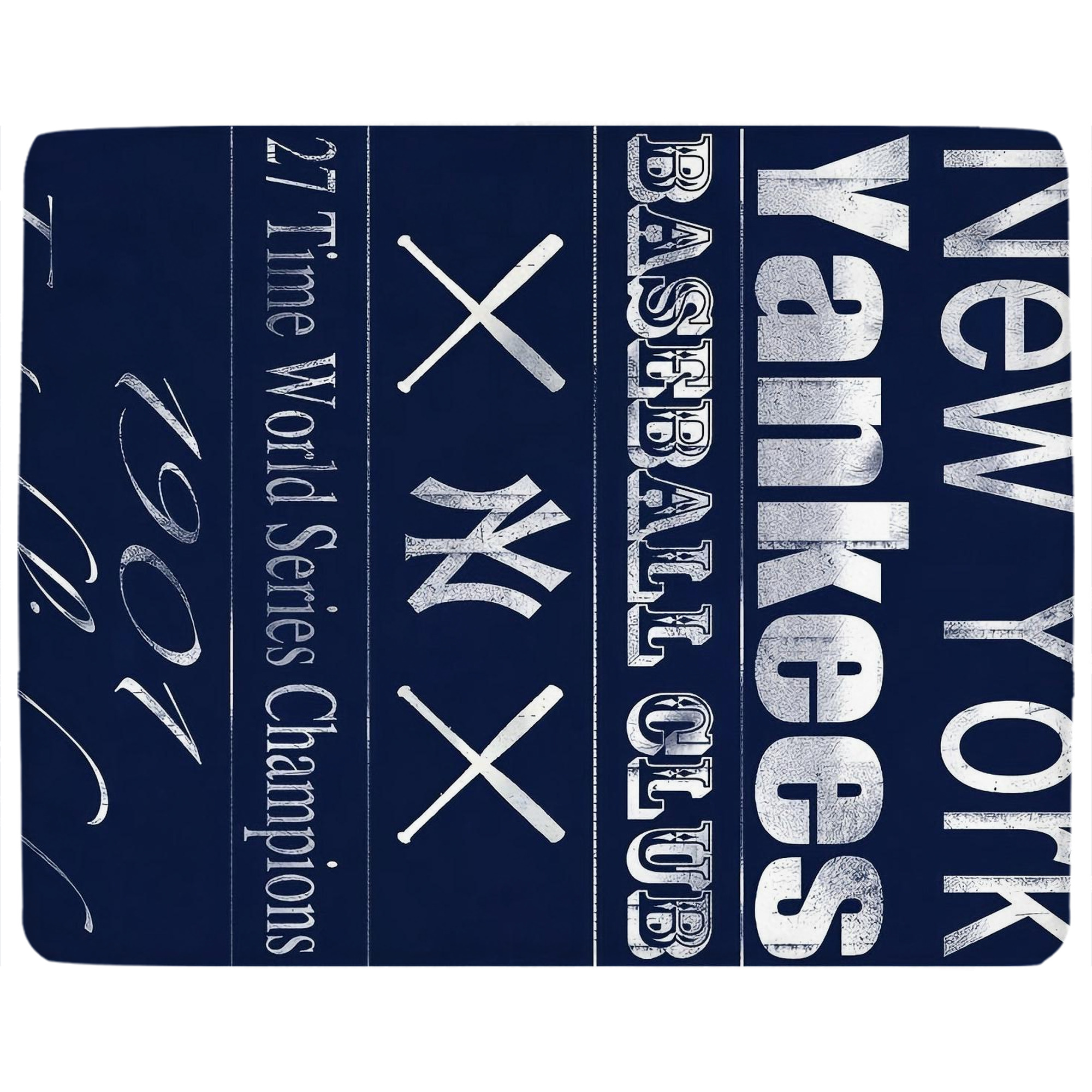 New York Yankees 205 Soft Plush Fleece Blanket 30x40 Inch - 300GSM Flannel, Ultra Soft & Warm, Lightweight & Durable, Perfect For Kids, Adults, Couch, Bed, Camping, Travel, Gift For Family & Friends