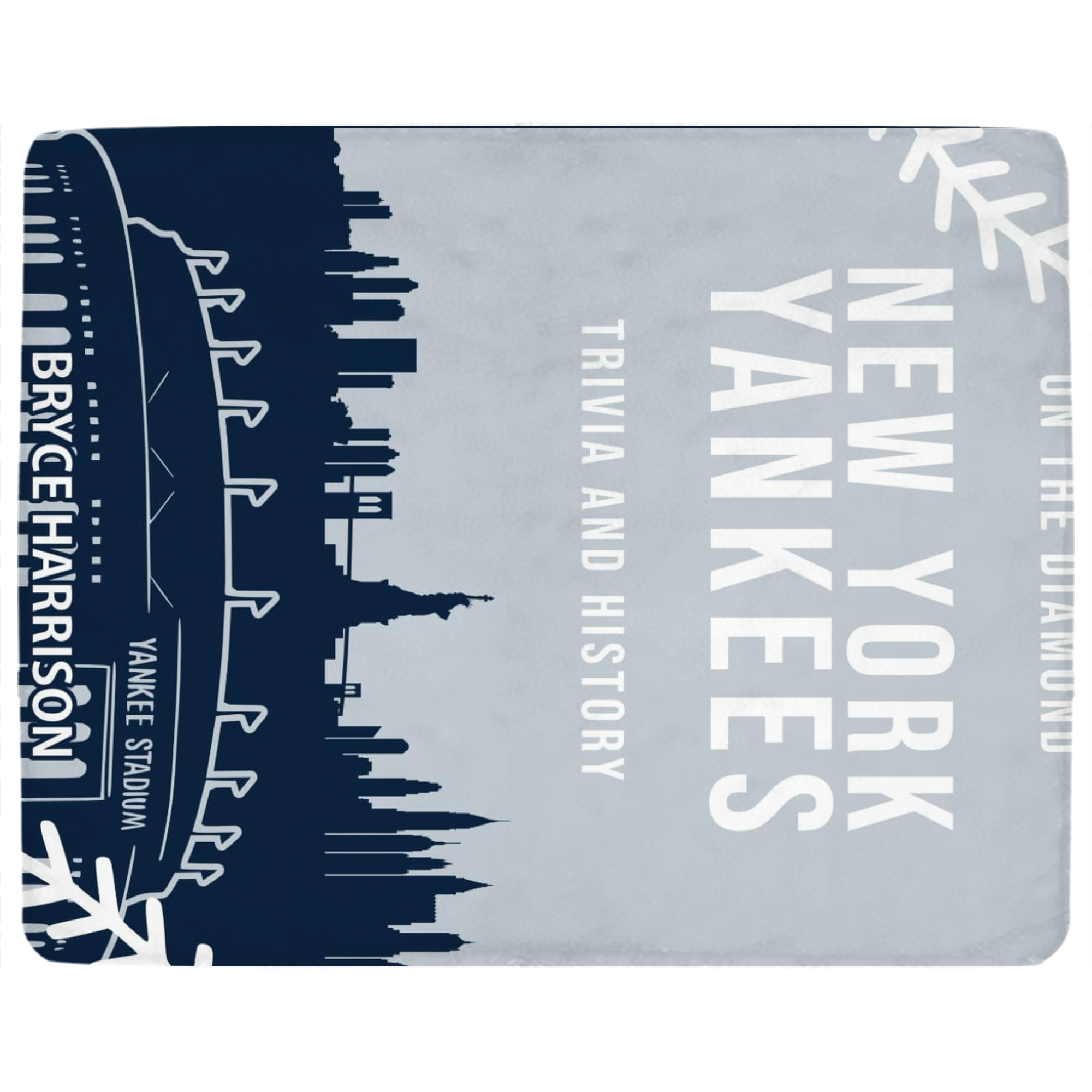 New York Yankees 141 Soft Plush Fleece Blanket 30x40 Inch - 300GSM Flannel, Ultra Soft & Warm, Lightweight & Durable, Perfect For Kids, Adults, Couch, Bed, Camping, Travel, Gift For Family & Friends