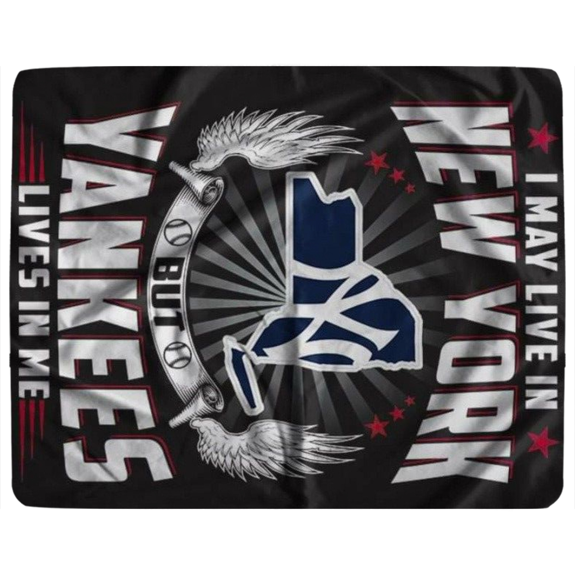 New York Yankees 320 Soft Plush Fleece Blanket 30x40 Inch - 300GSM Flannel, Ultra Soft & Warm, Lightweight & Durable, Perfect For Kids, Adults, Couch, Bed, Camping, Travel, Gift For Family & Friends