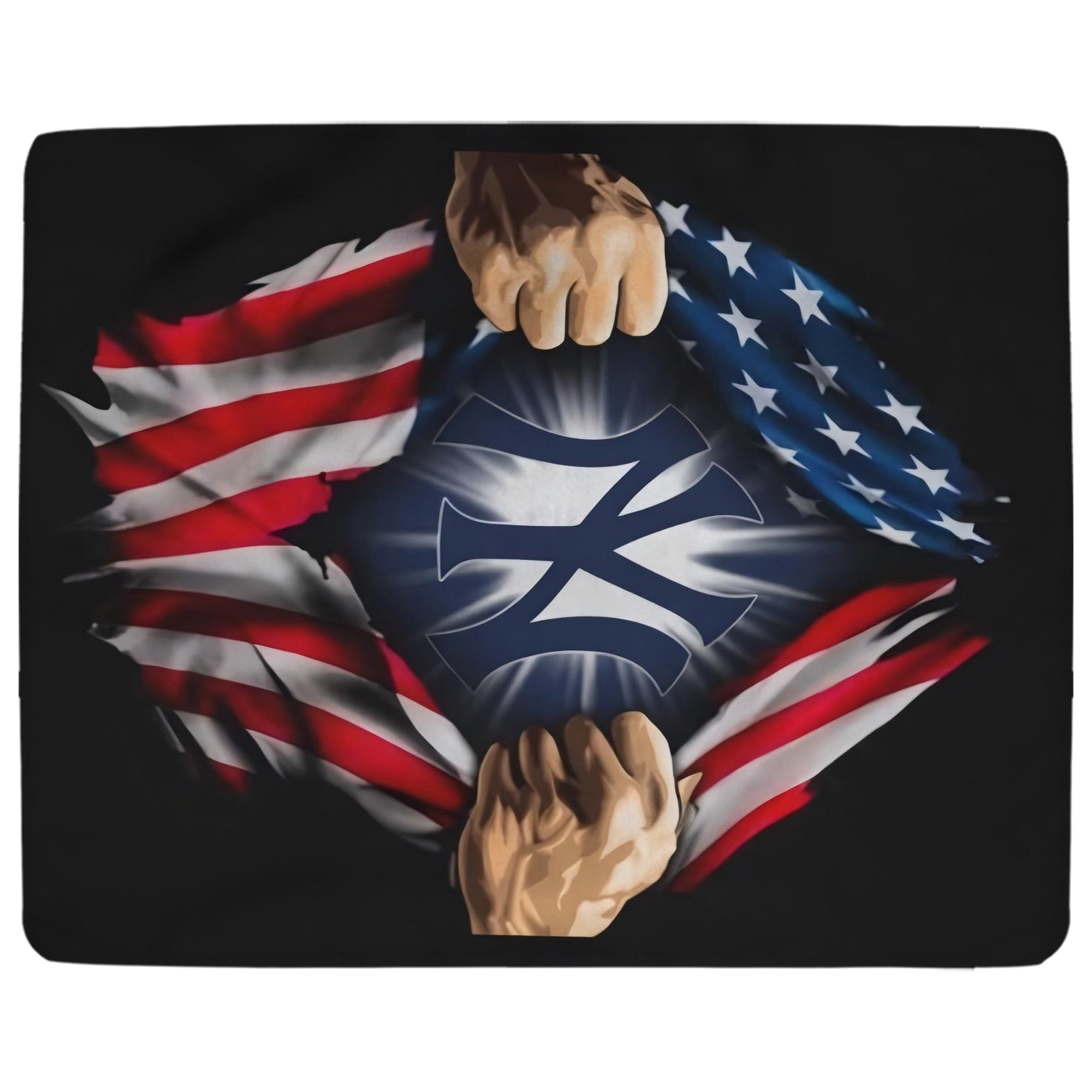 New York Yankees US Flag Yankees Inside Me Soft Plush Fleece Blanket 30x40 Inch - 300GSM Flannel, Ultra Soft & Warm, Lightweight & Durable, Perfect For Kids, Adults, Couch, Bed, Camping, Travel, Gift For Family & Friends
