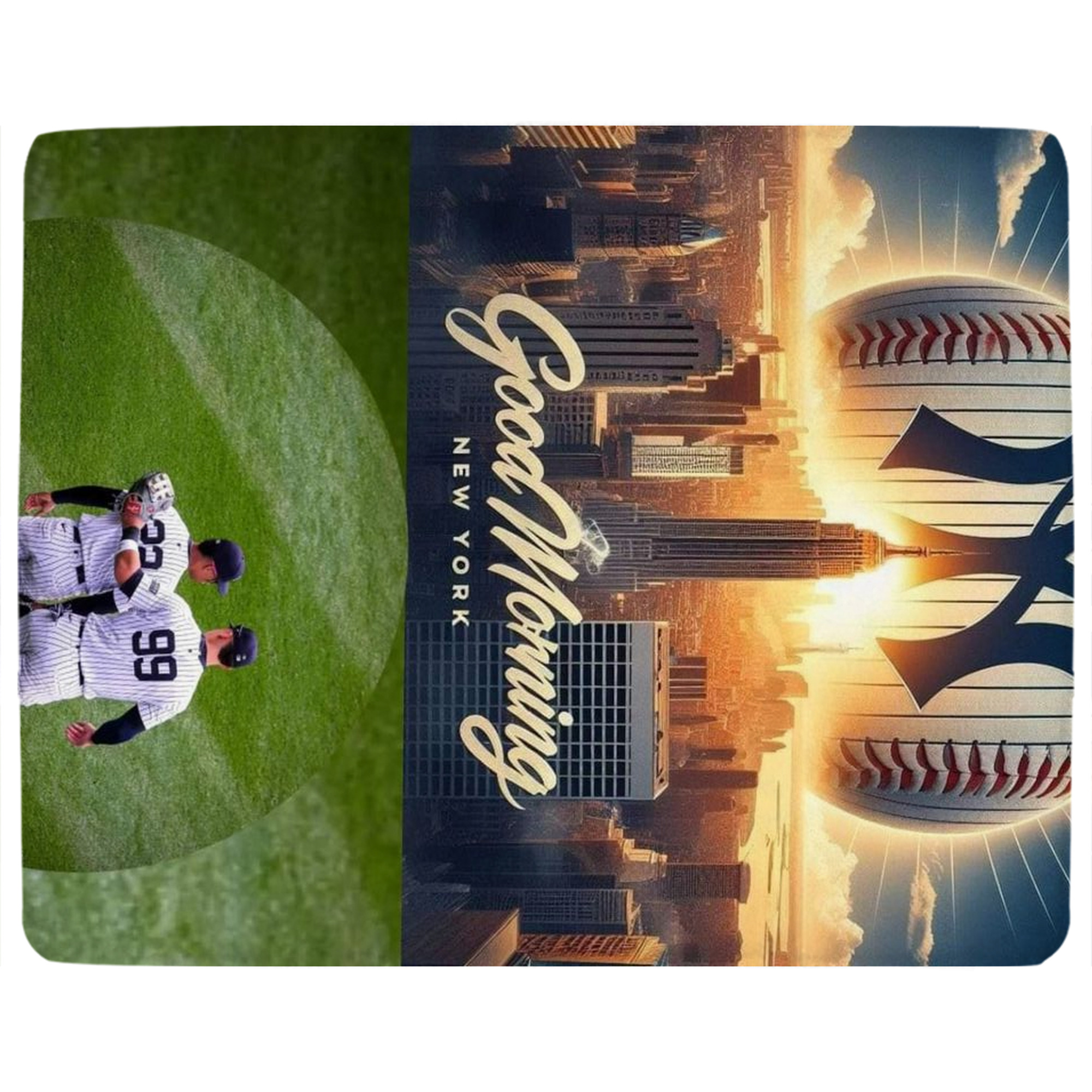 New York Yankees 218 Soft Plush Fleece Blanket 30x40 Inch - 300GSM Flannel, Ultra Soft & Warm, Lightweight & Durable, Perfect For Kids, Adults, Couch, Bed, Camping, Travel, Gift For Family & Friends