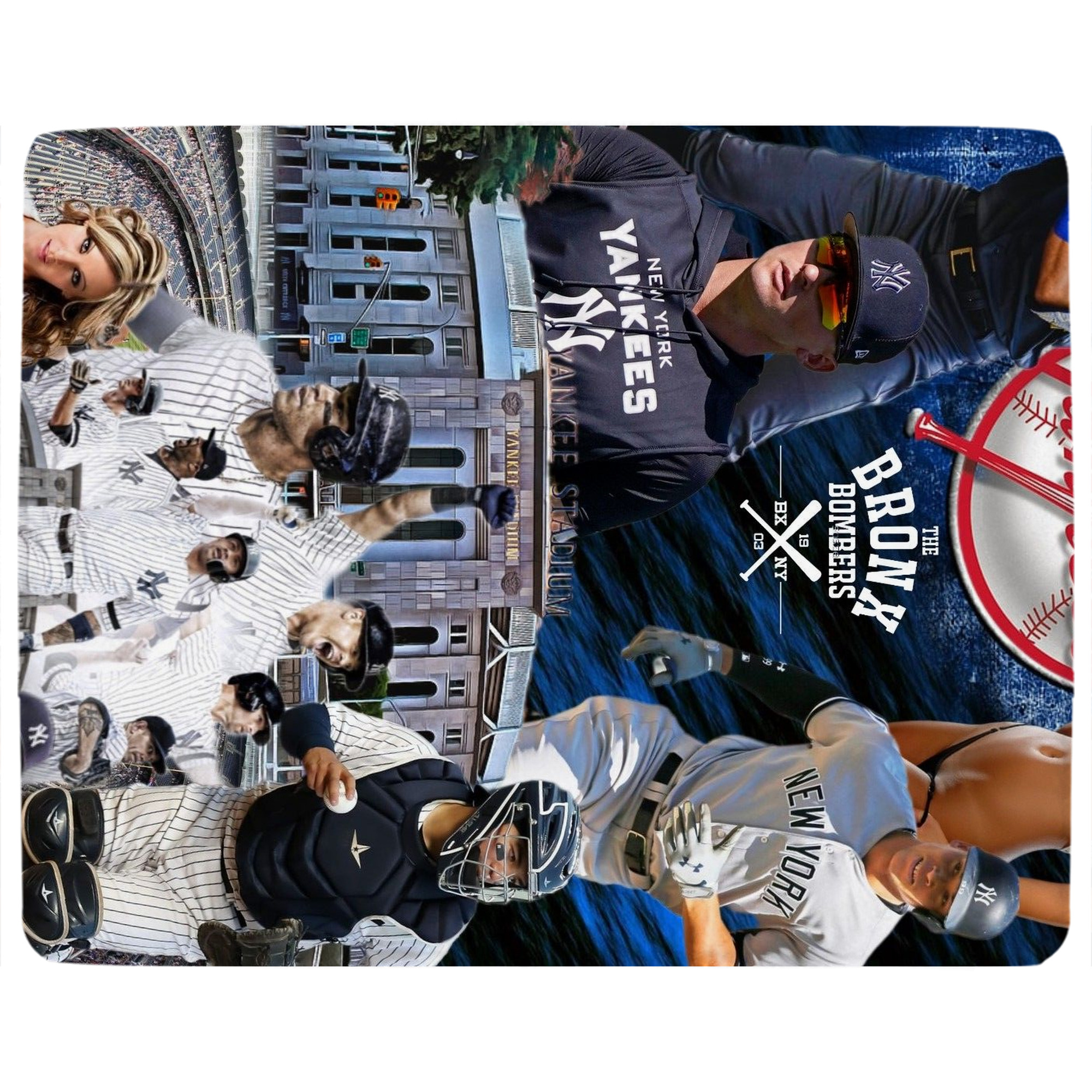 New York Yankees 336 Soft Plush Fleece Blanket 30x40 Inch - 300GSM Flannel, Ultra Soft & Warm, Lightweight & Durable, Perfect For Kids, Adults, Couch, Bed, Camping, Travel, Gift For Family & Friends