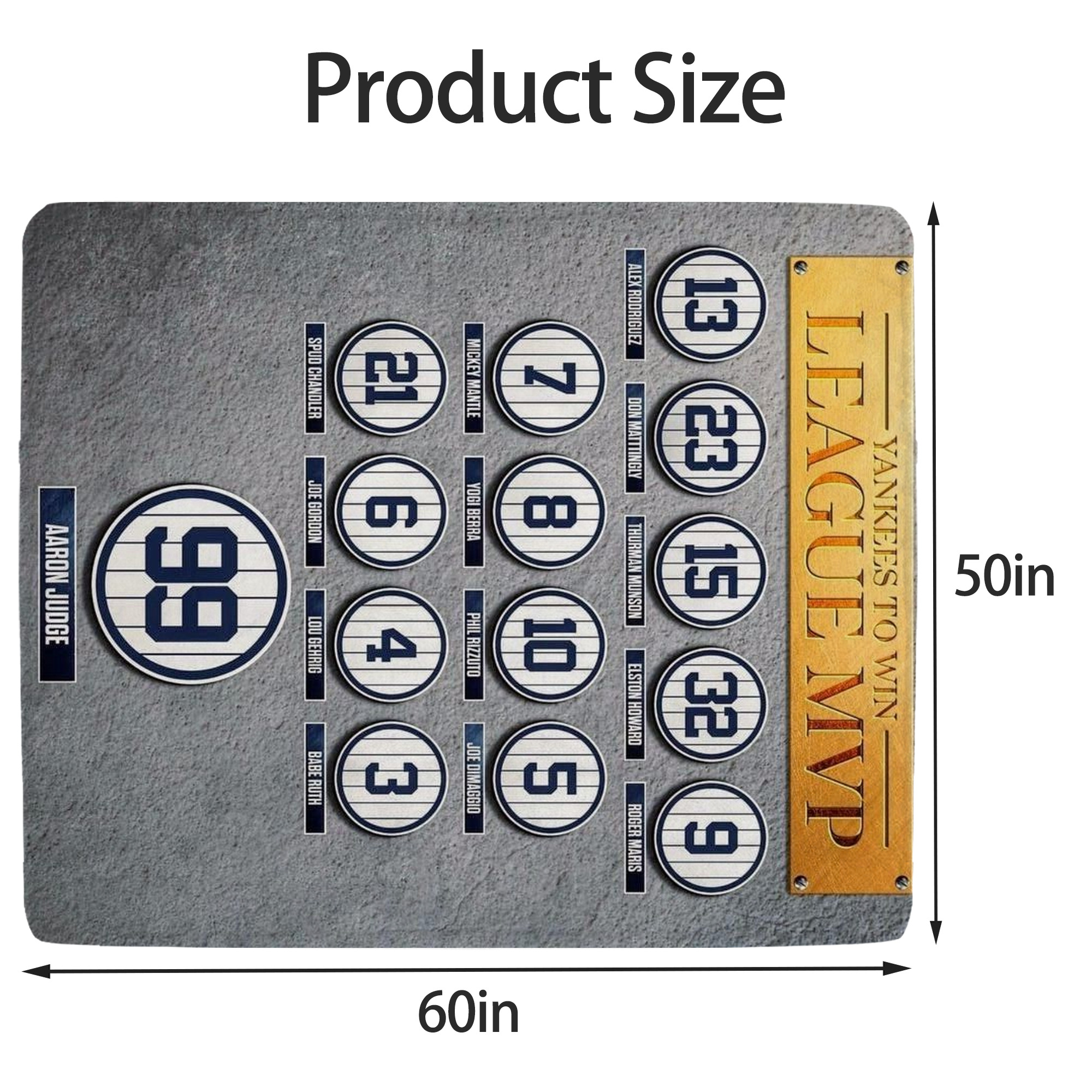 New York Yankees 107 Soft Fleece Throw Blanket 50 X 60 Inch – Super Soft, Lightweight, And Durable – Perfect For Sofa, Bed, Camping, And More – Ideal Gift For Family And Friends