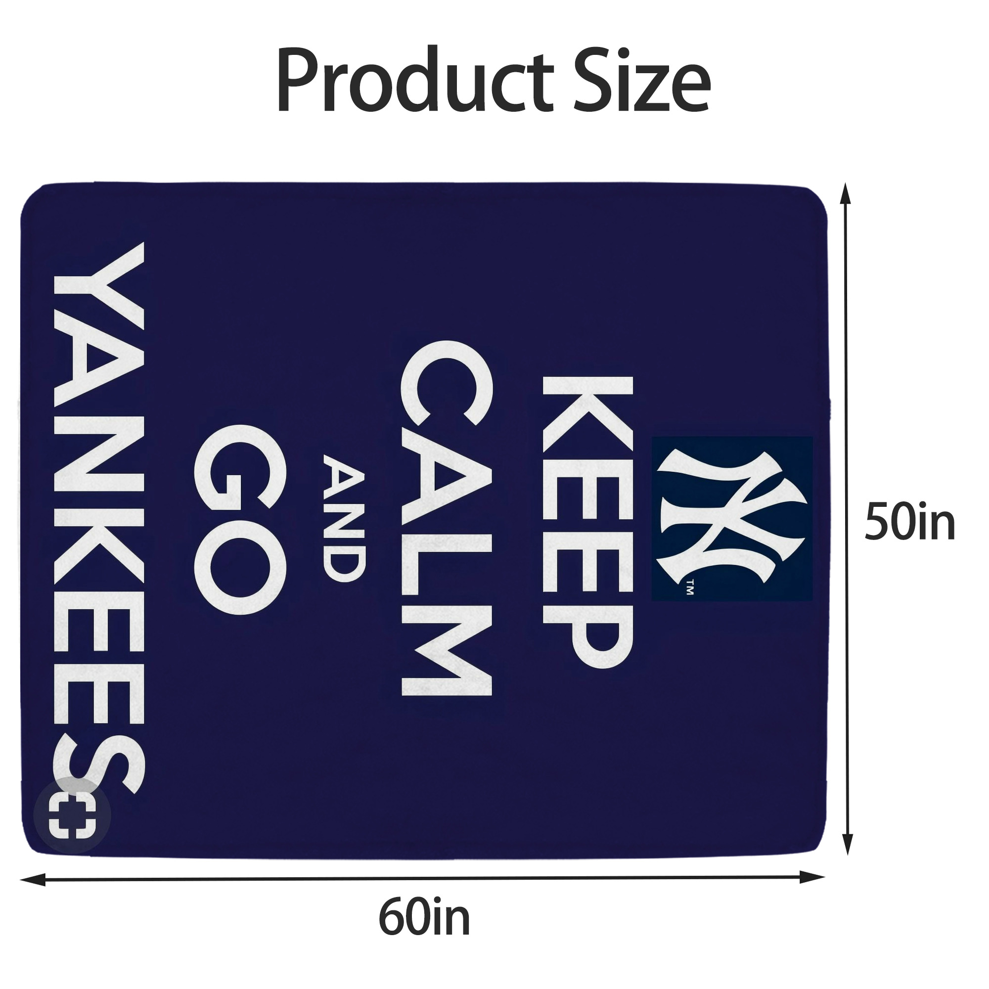 New York Yankees Keep Calm and Go Yankees Soft Fleece Throw Blanket 50 X 60 Inch – Super Soft, Lightweight, And Durable – Perfect For Sofa, Bed, Camping, And More – Ideal Gift For Family And Friends