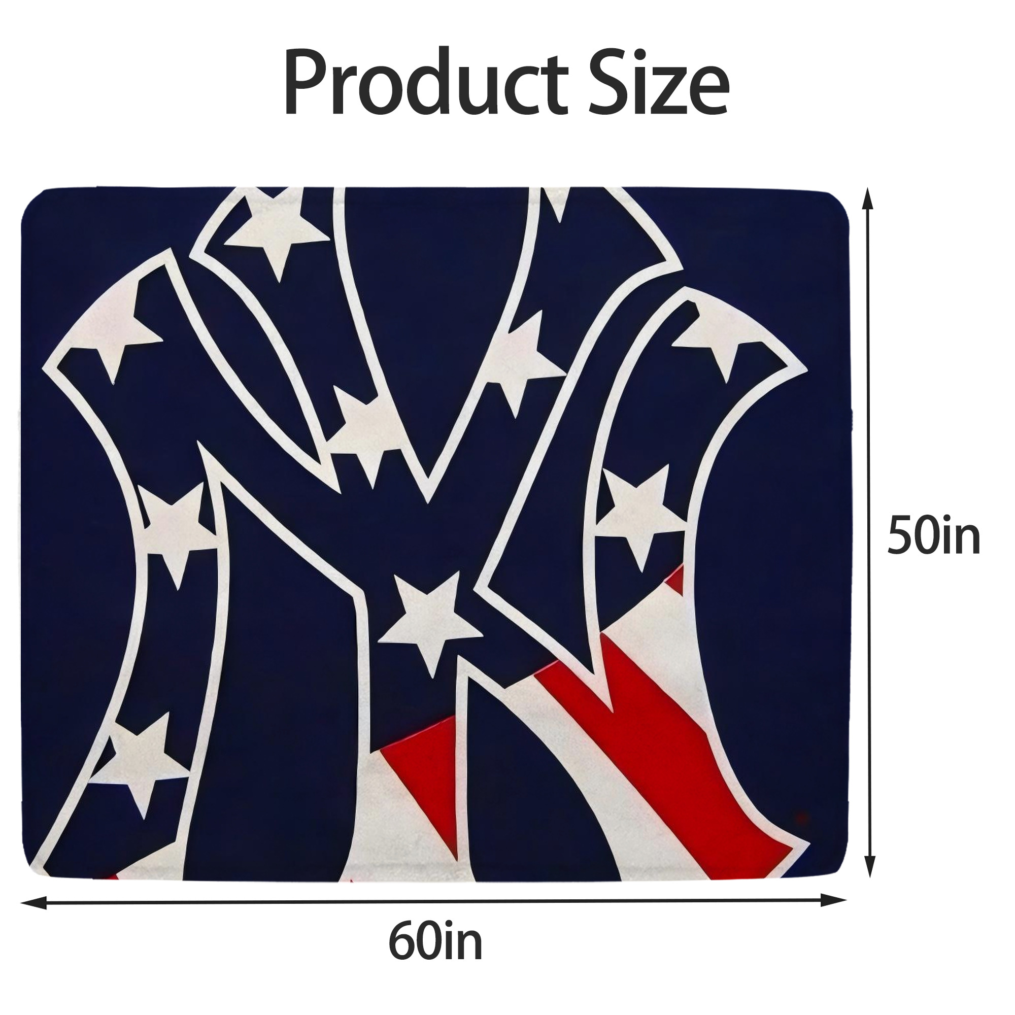 New York Yankees Logo USA Soft Fleece Throw Blanket 50 X 60 Inch – Super Soft, Lightweight, And Durable – Perfect For Sofa, Bed, Camping, And More – Ideal Gift For Family And Friends