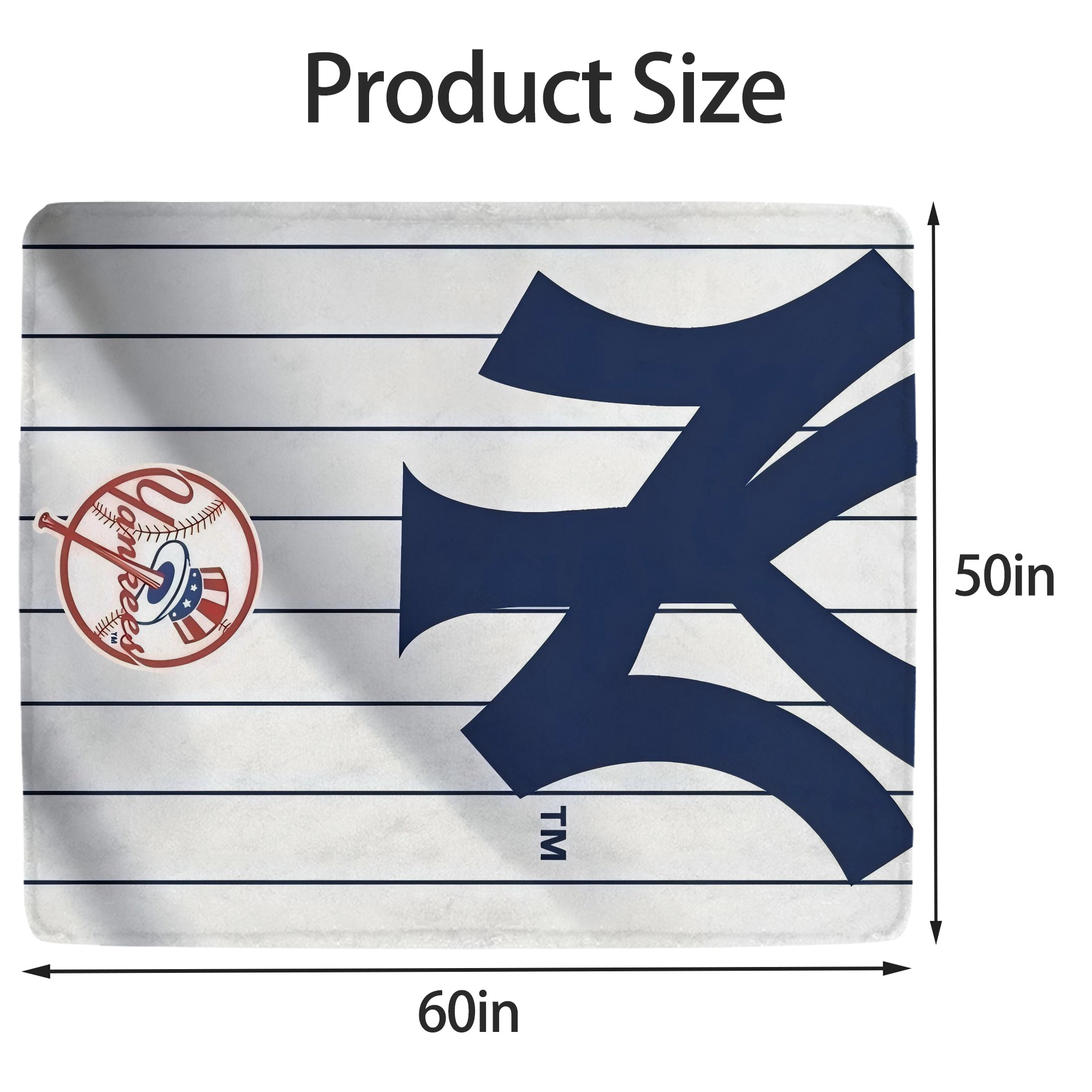 New York Yankees 126 Soft Fleece Throw Blanket 50 X 60 Inch – Super Soft, Lightweight, And Durable – Perfect For Sofa, Bed, Camping, And More – Ideal Gift For Family And Friends