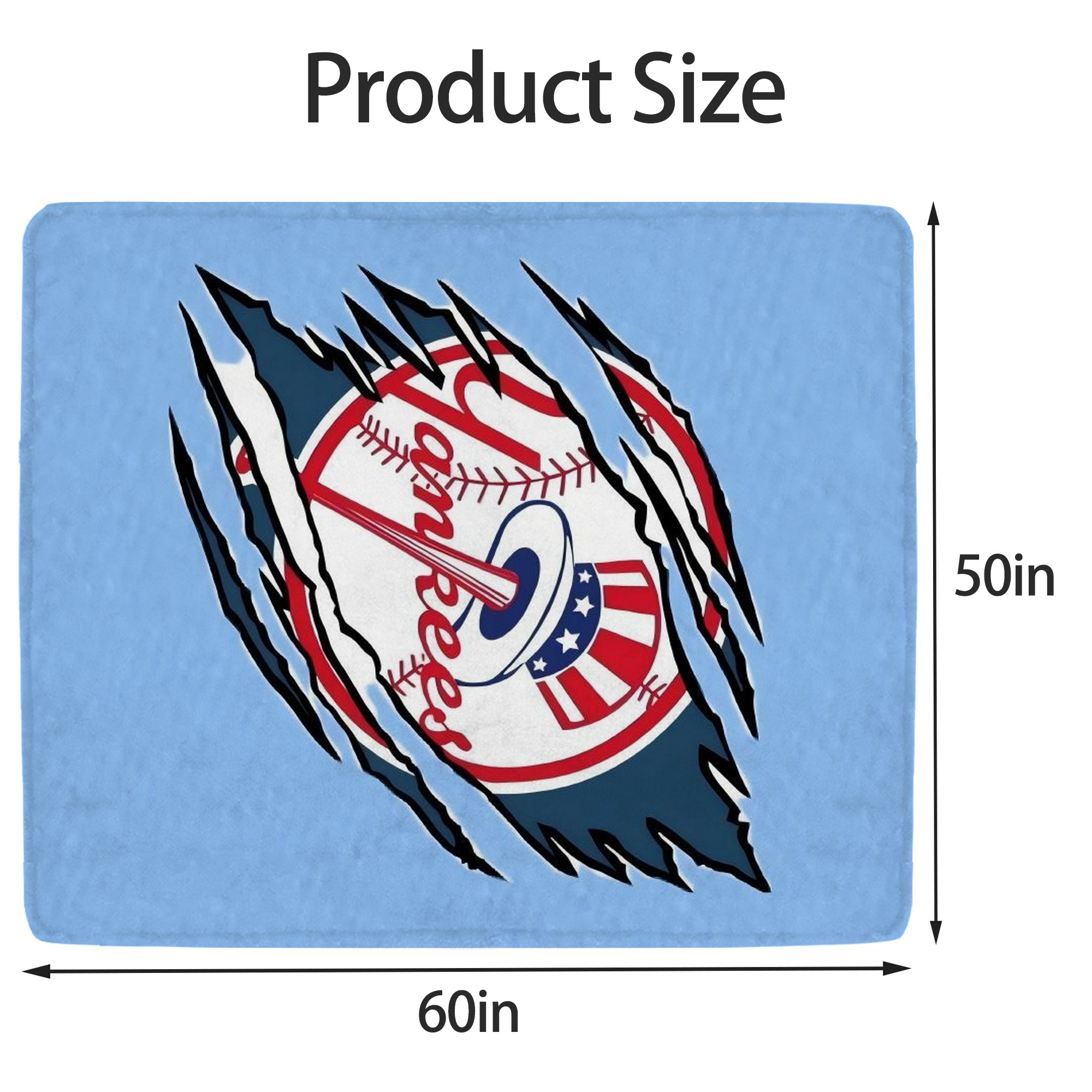 New York Yankees 128 Soft Fleece Throw Blanket 50 X 60 Inch – Super Soft, Lightweight, And Durable – Perfect For Sofa, Bed, Camping, And More – Ideal Gift For Family And Friends