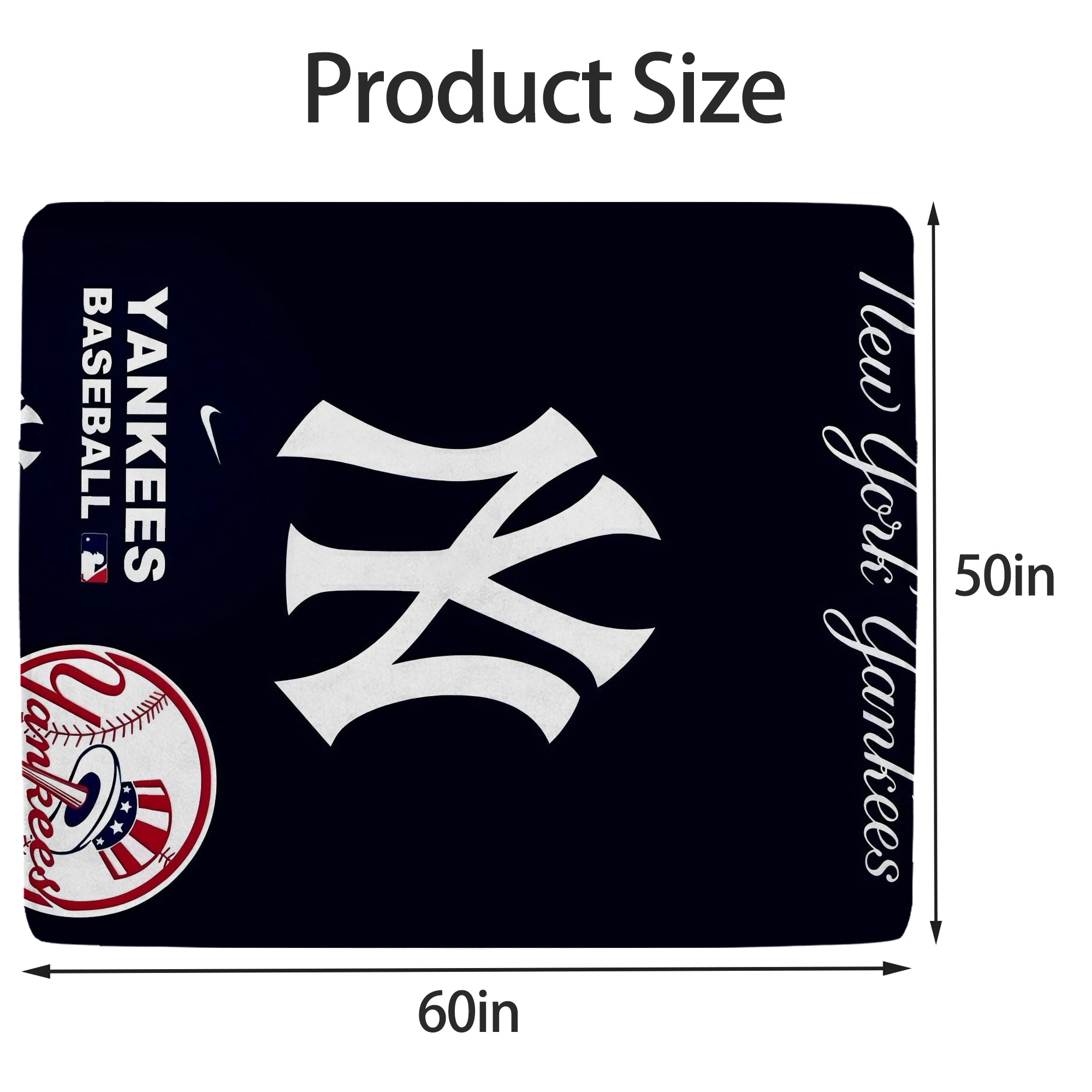 New York Yankees 122 Soft Fleece Throw Blanket 50 X 60 Inch – Super Soft, Lightweight, And Durable – Perfect For Sofa, Bed, Camping, And More – Ideal Gift For Family And Friends