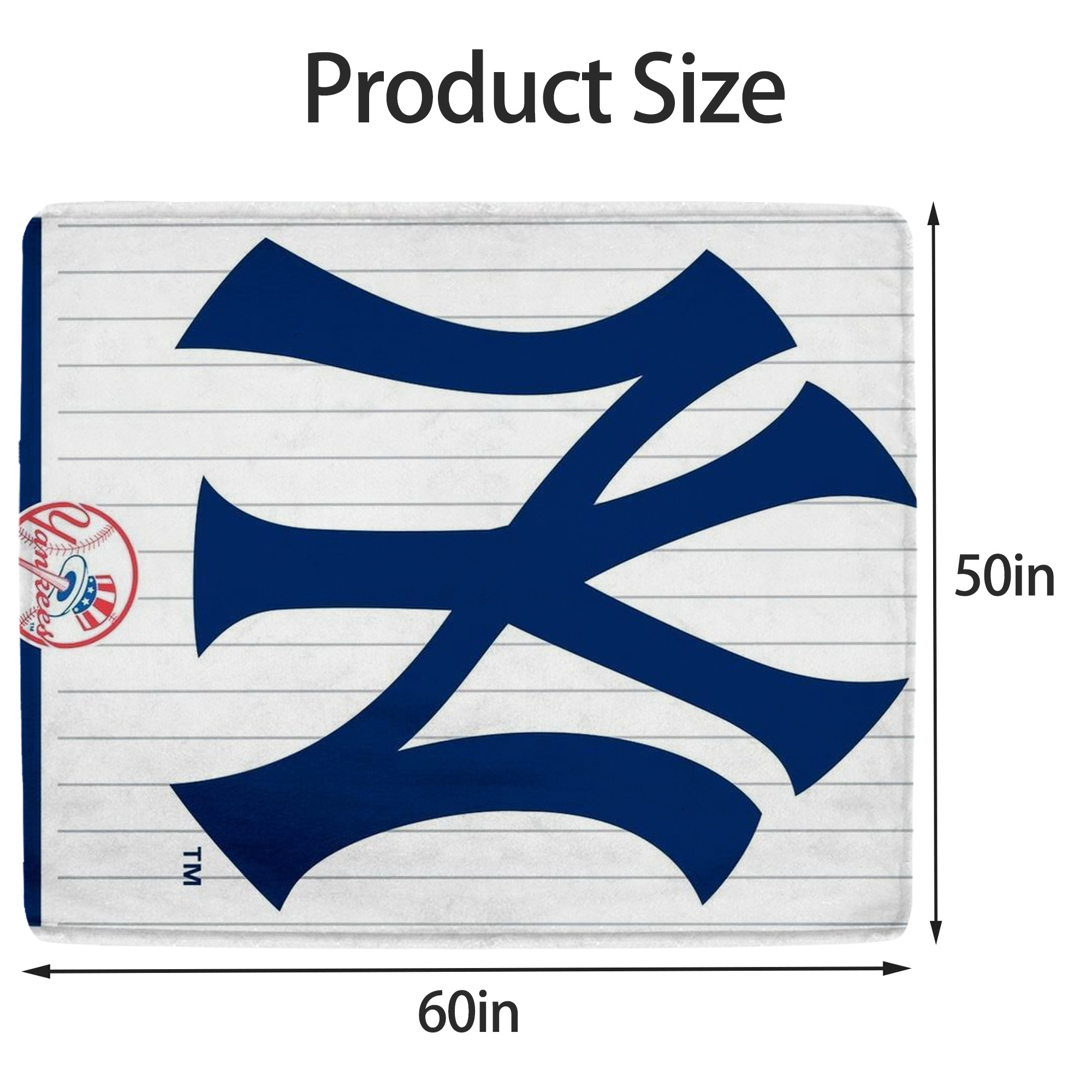 New York Yankees 130 Soft Fleece Throw Blanket 50 X 60 Inch – Super Soft, Lightweight, And Durable – Perfect For Sofa, Bed, Camping, And More – Ideal Gift For Family And Friends