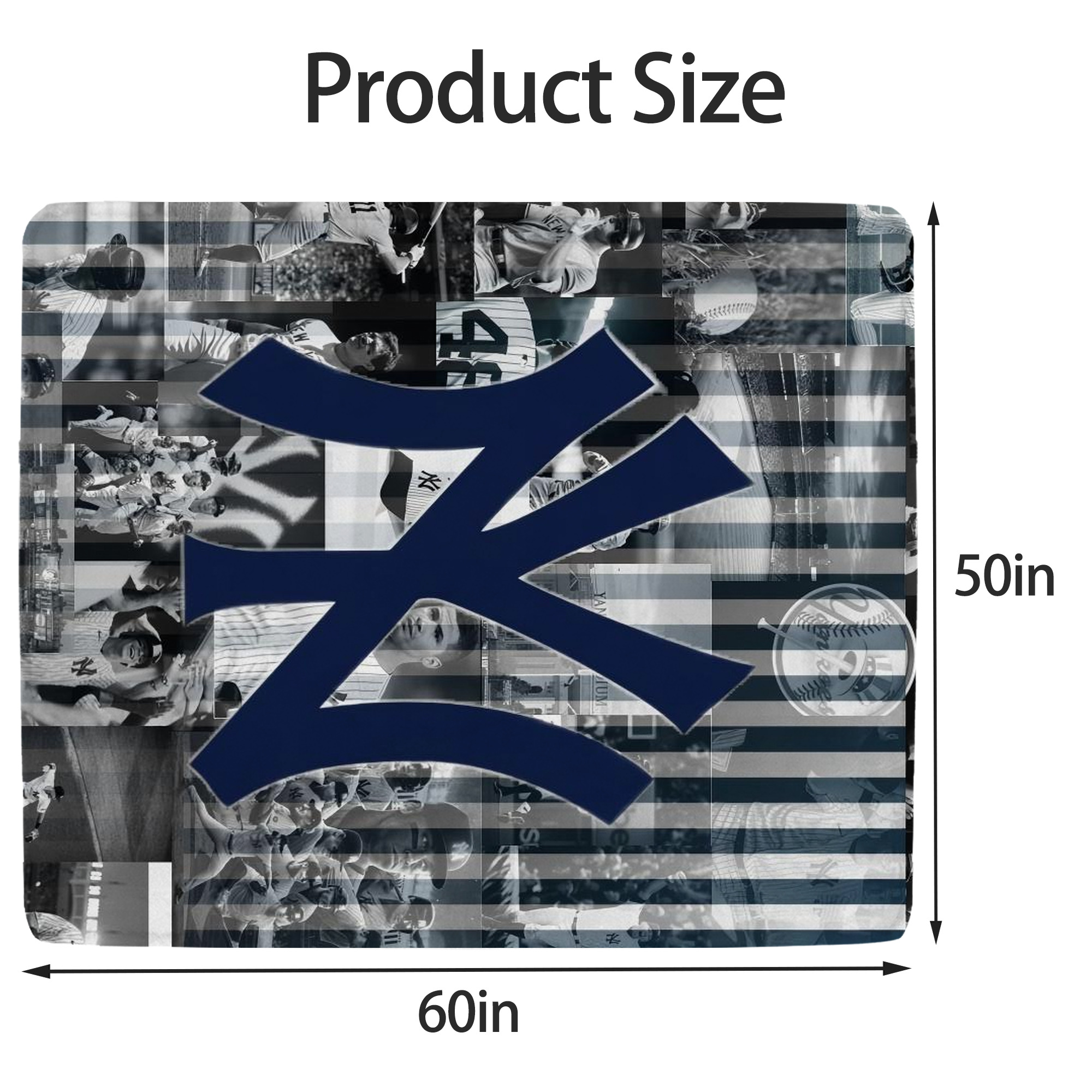 New York Yankees 135 Soft Fleece Throw Blanket 50 X 60 Inch – Super Soft, Lightweight, And Durable – Perfect For Sofa, Bed, Camping, And More – Ideal Gift For Family And Friends