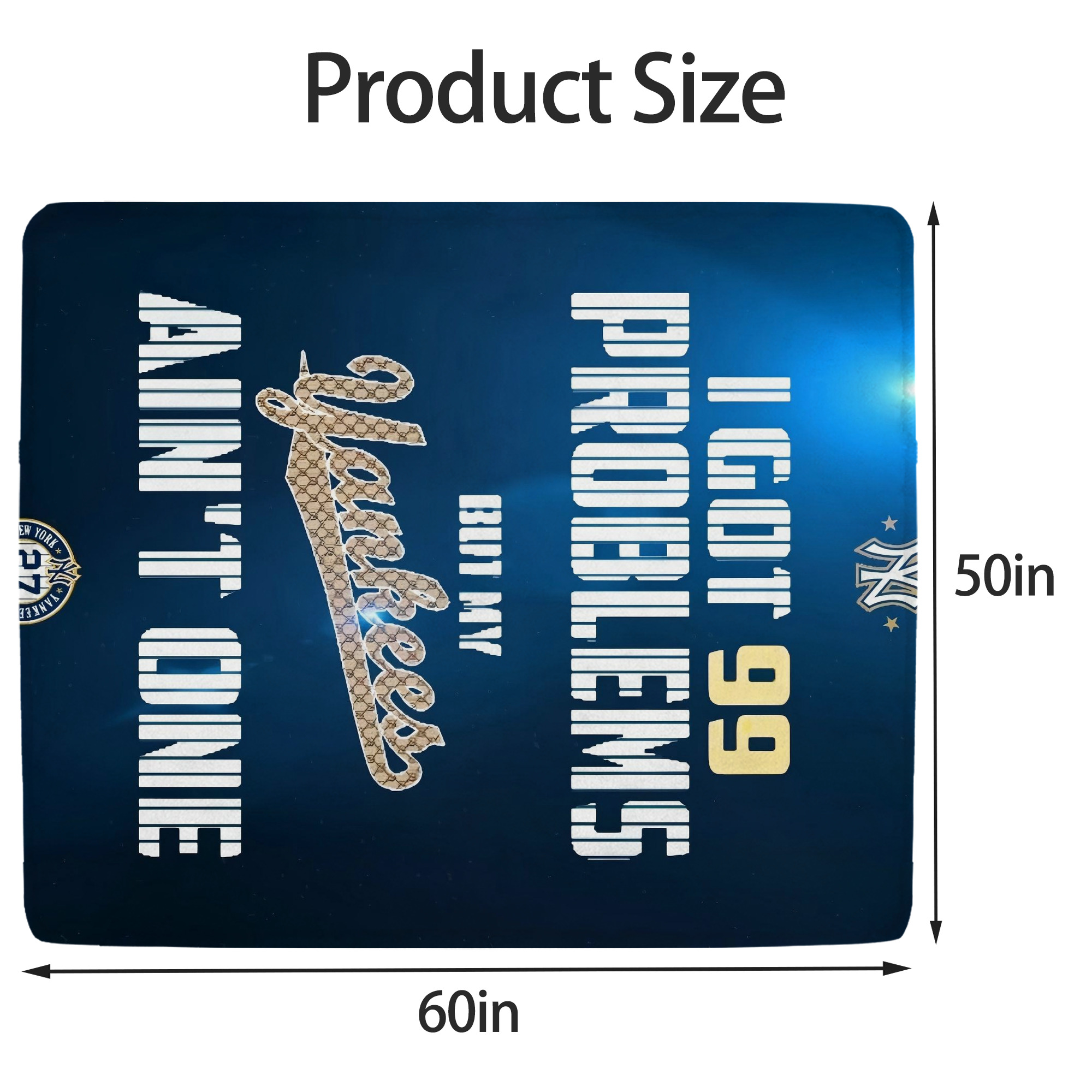 New York Yankees 140 Soft Fleece Throw Blanket 50 X 60 Inch – Super Soft, Lightweight, And Durable – Perfect For Sofa, Bed, Camping, And More – Ideal Gift For Family And Friends