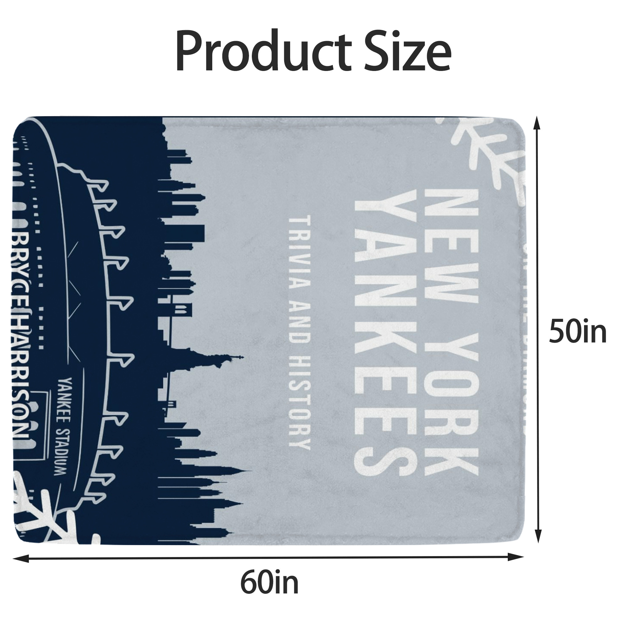 New York Yankees 141 Soft Fleece Throw Blanket 50 X 60 Inch – Super Soft, Lightweight, And Durable – Perfect For Sofa, Bed, Camping, And More – Ideal Gift For Family And Friends