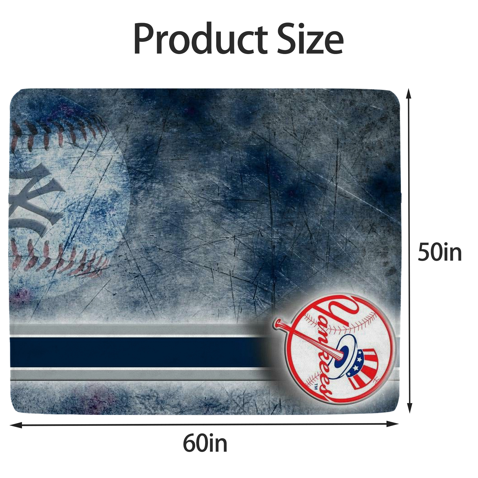 New York Yankees 150 Soft Fleece Throw Blanket 50 X 60 Inch – Super Soft, Lightweight, And Durable – Perfect For Sofa, Bed, Camping, And More – Ideal Gift For Family And Friends