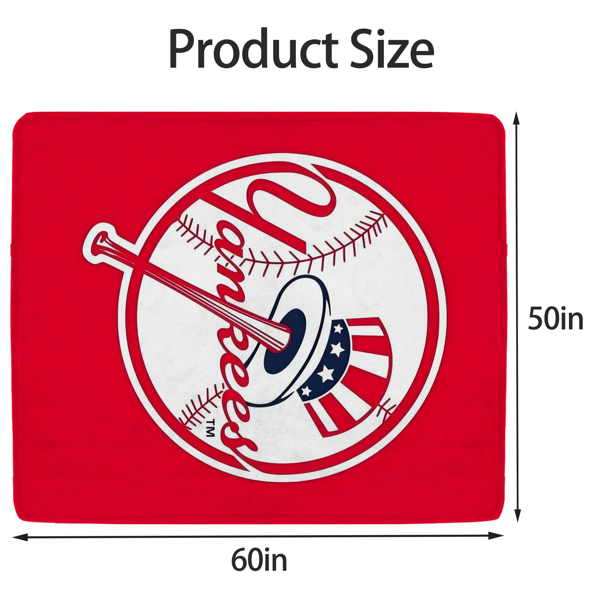 New York Yankees 165 Soft Fleece Throw Blanket 50 X 60 Inch – Super Soft, Lightweight, And Durable – Perfect For Sofa, Bed, Camping, And More – Ideal Gift For Family And Friends