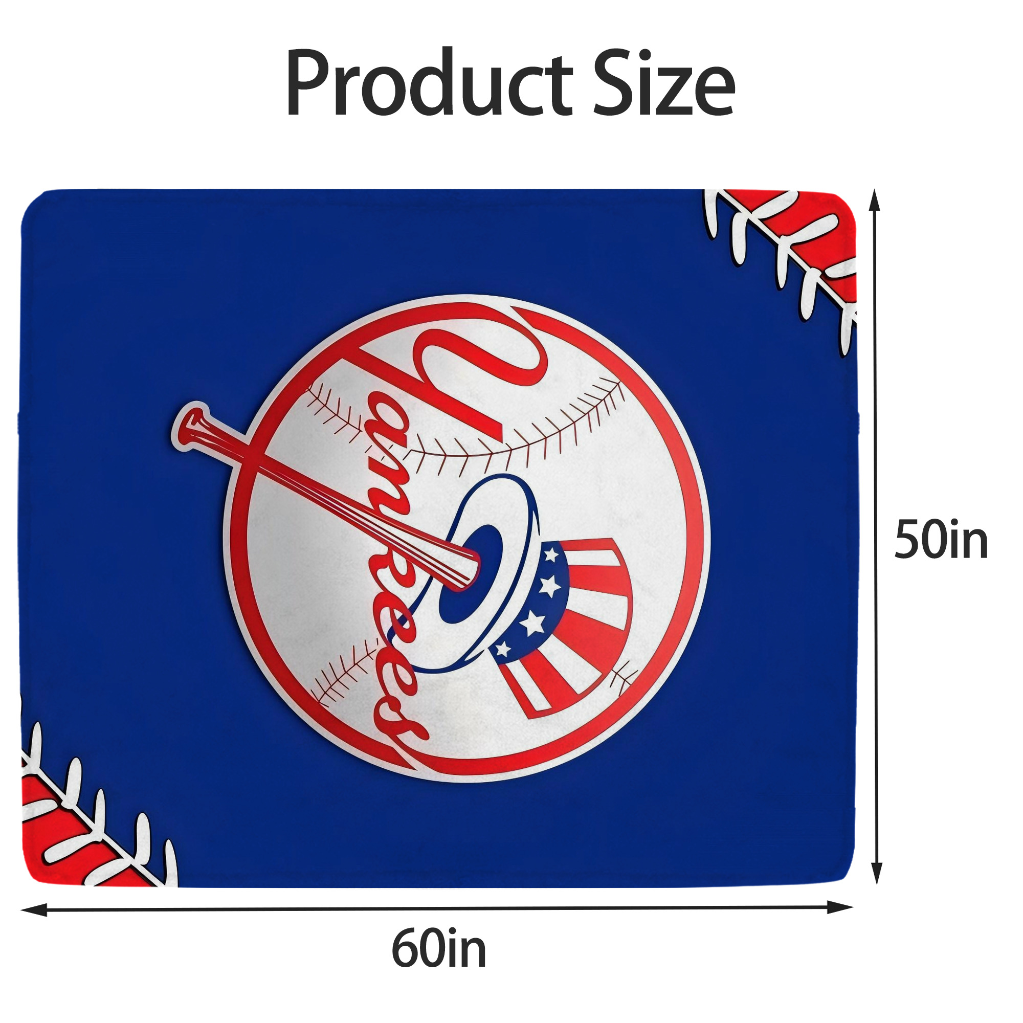 New York Yankees 203 Soft Fleece Throw Blanket 50 X 60 Inch – Super Soft, Lightweight, And Durable – Perfect For Sofa, Bed, Camping, And More – Ideal Gift For Family And Friends