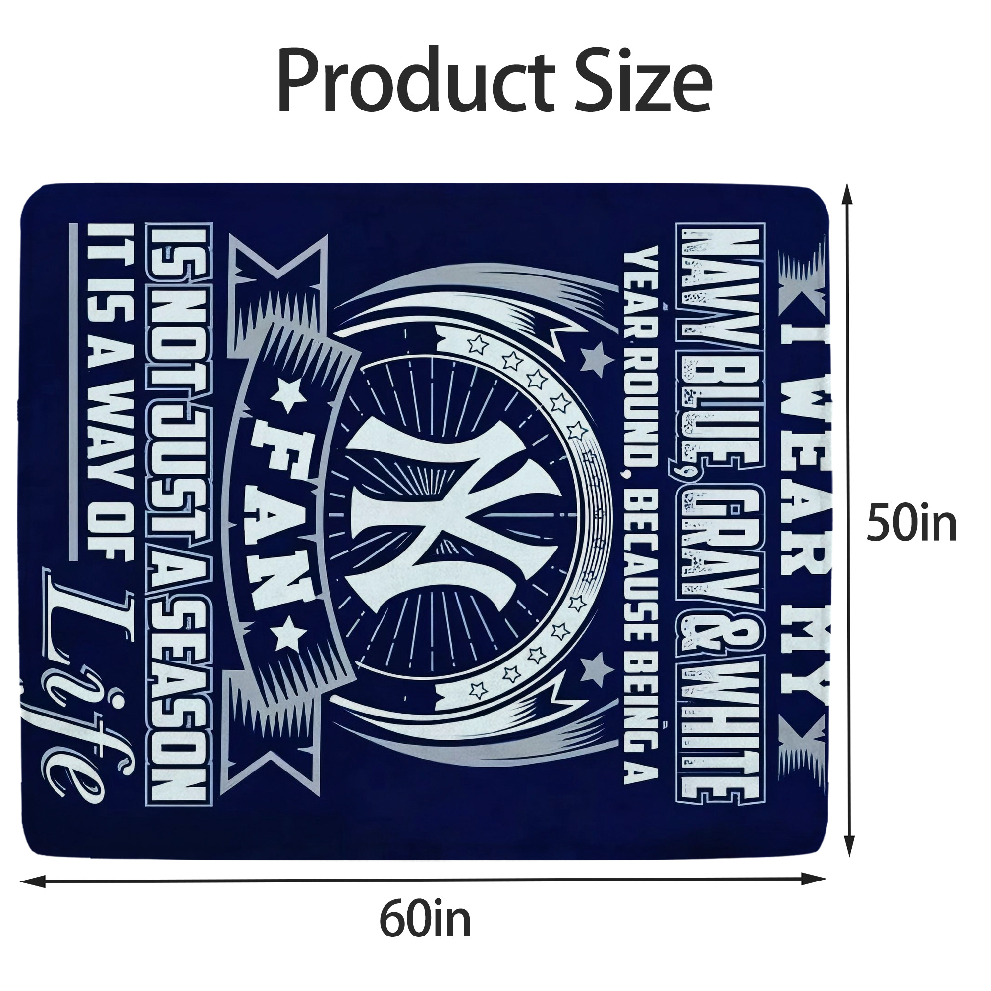 New York Yankees 194 Soft Fleece Throw Blanket 50 X 60 Inch – Super Soft, Lightweight, And Durable – Perfect For Sofa, Bed, Camping, And More – Ideal Gift For Family And Friends