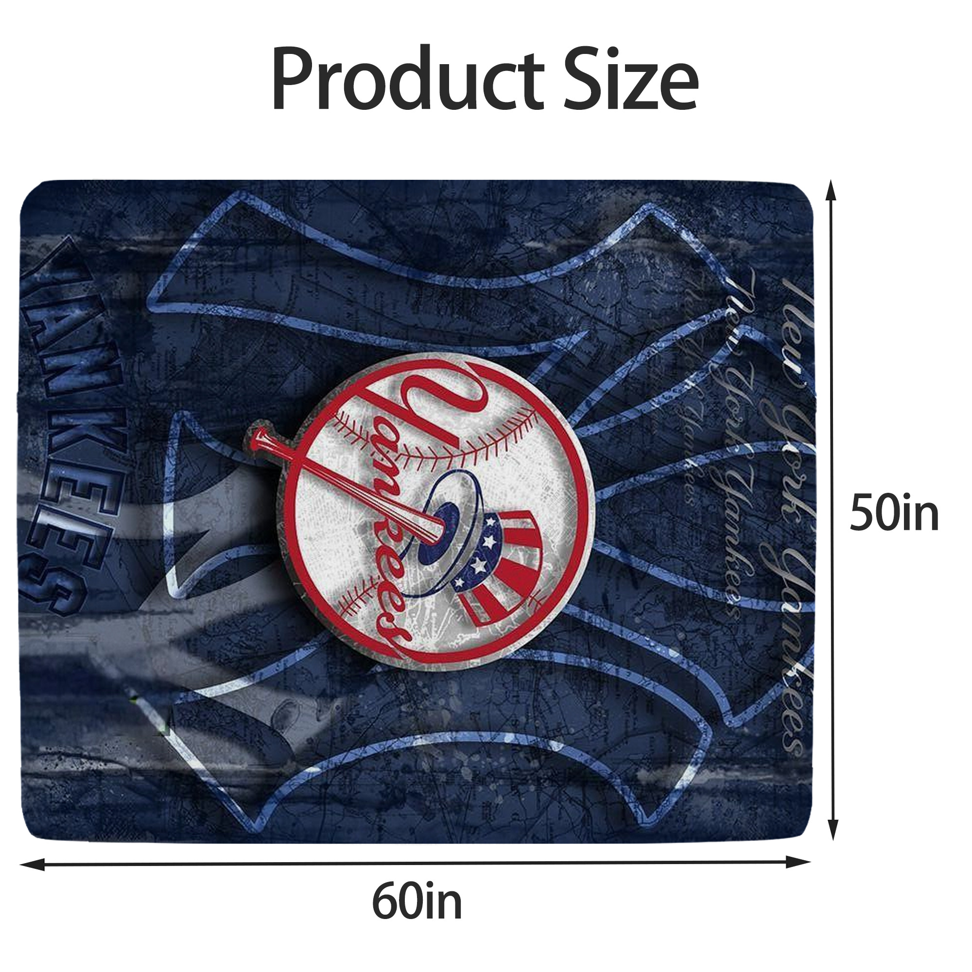 New York Yankees 190 Soft Fleece Throw Blanket 50 X 60 Inch – Super Soft, Lightweight, And Durable – Perfect For Sofa, Bed, Camping, And More – Ideal Gift For Family And Friends