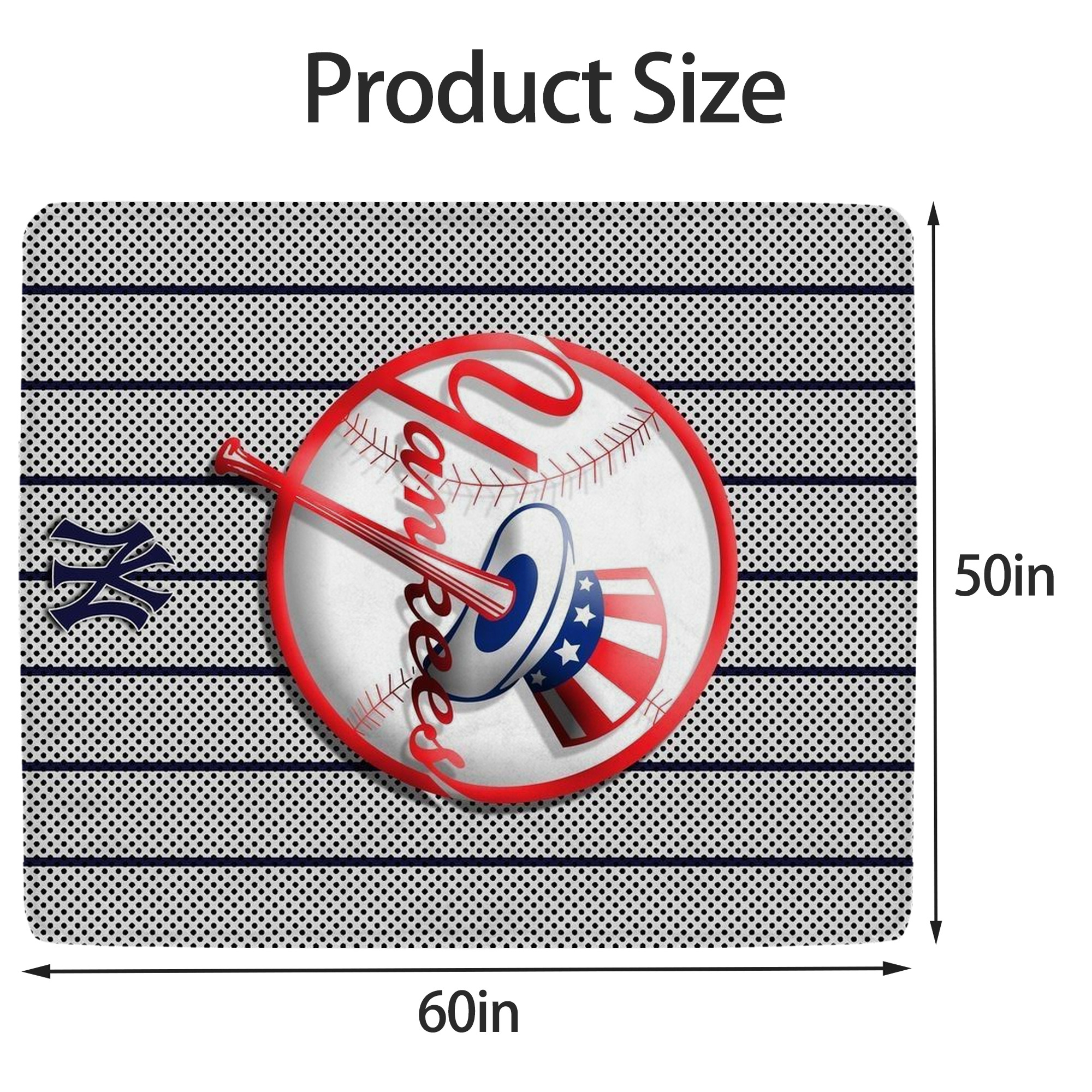 New York Yankees 197 Soft Fleece Throw Blanket 50 X 60 Inch – Super Soft, Lightweight, And Durable – Perfect For Sofa, Bed, Camping, And More – Ideal Gift For Family And Friends