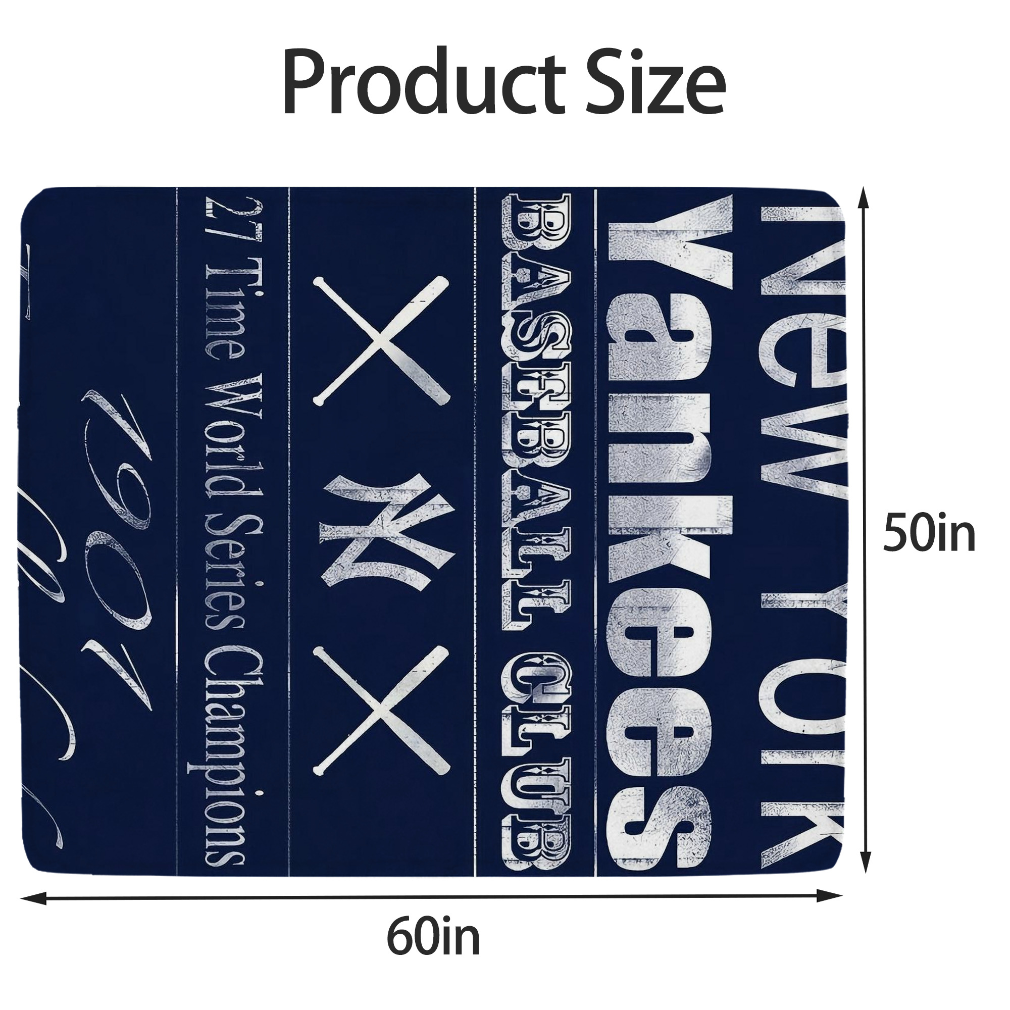 New York Yankees 205 Soft Fleece Throw Blanket 50 X 60 Inch – Super Soft, Lightweight, And Durable – Perfect For Sofa, Bed, Camping, And More – Ideal Gift For Family And Friends