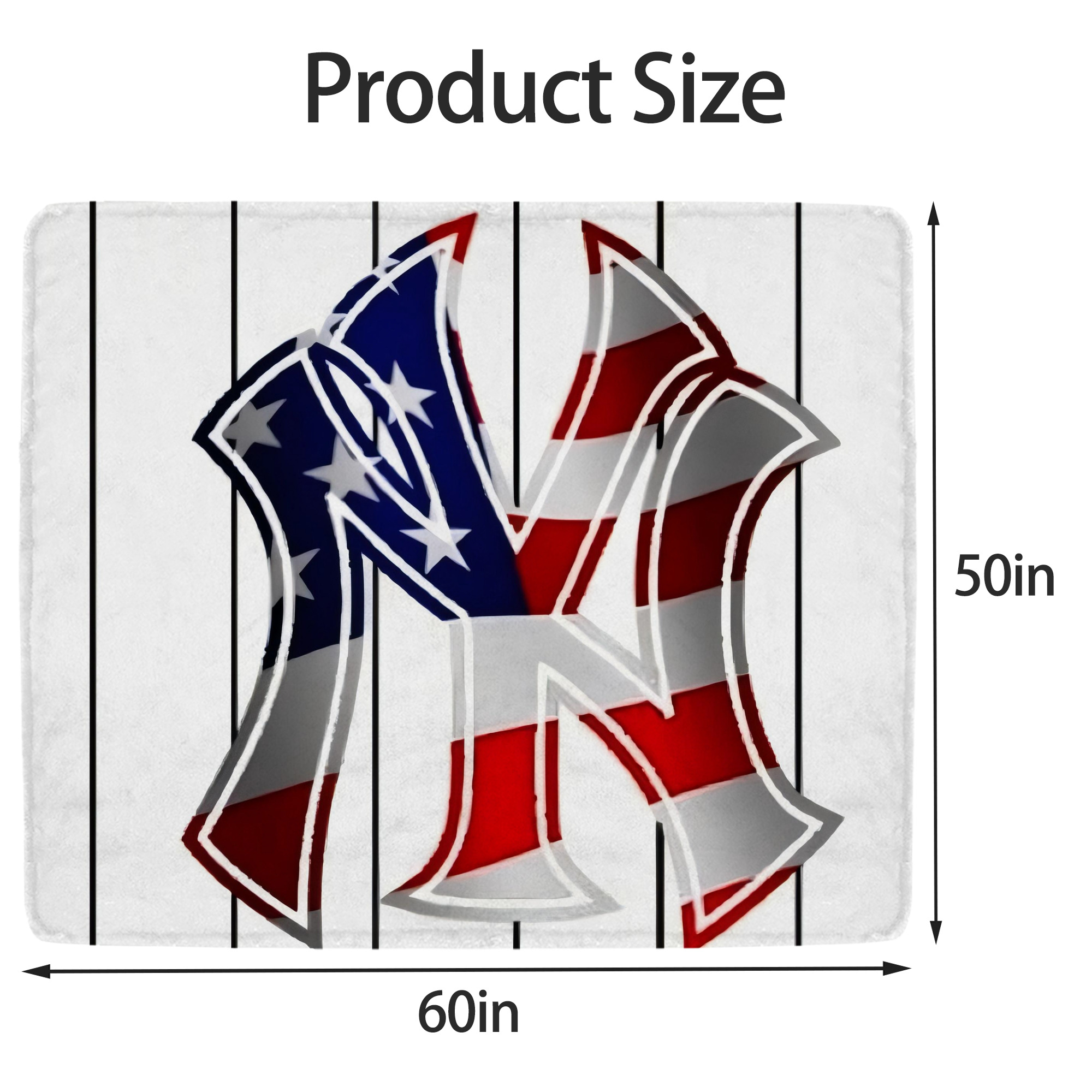 New York Yankees 195 Soft Fleece Throw Blanket 50 X 60 Inch – Super Soft, Lightweight, And Durable – Perfect For Sofa, Bed, Camping, And More – Ideal Gift For Family And Friends