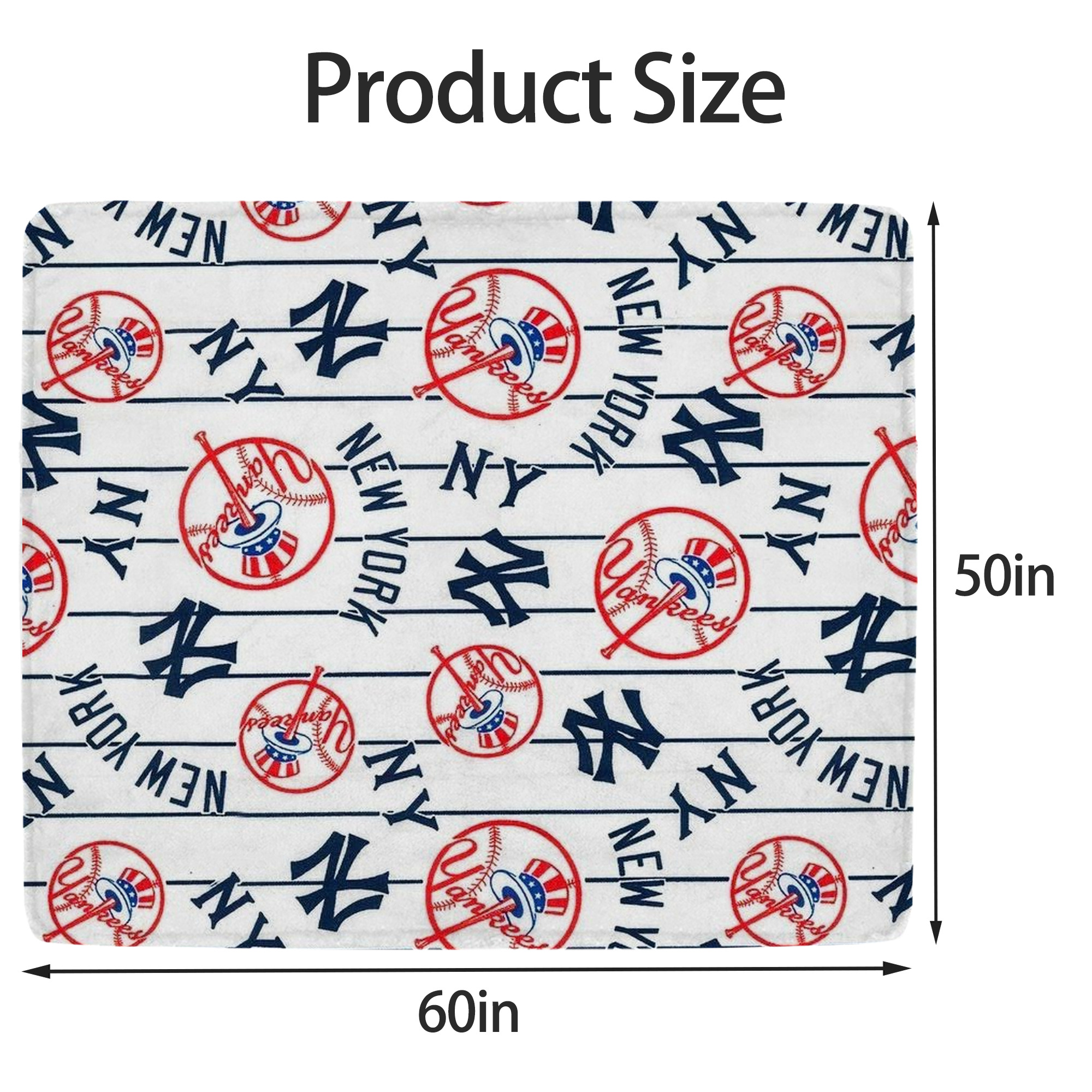 New York Yankees 219 Soft Fleece Throw Blanket 50 X 60 Inch – Super Soft, Lightweight, And Durable – Perfect For Sofa, Bed, Camping, And More – Ideal Gift For Family And Friends