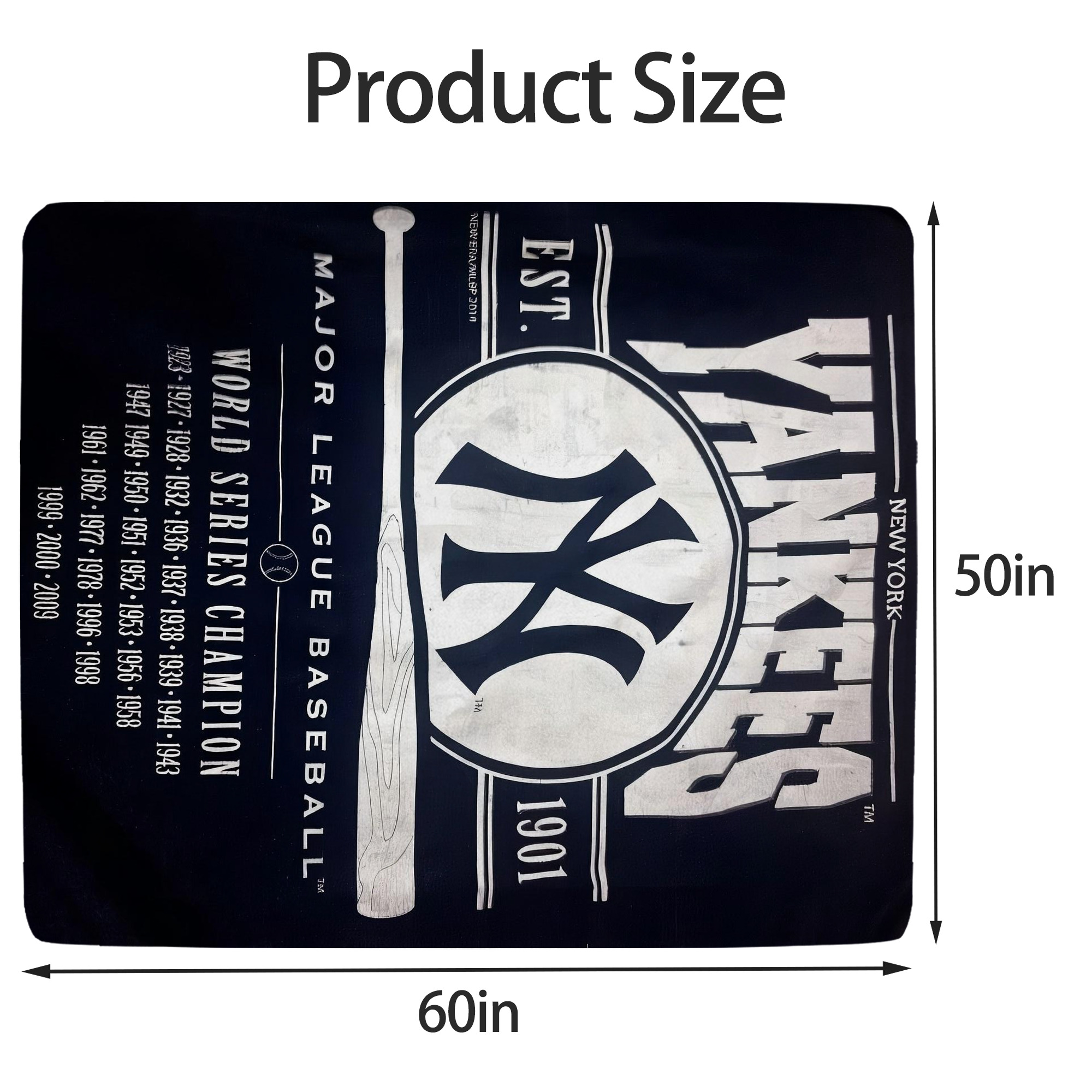 New York Yankees 211 Soft Fleece Throw Blanket 50 X 60 Inch – Super Soft, Lightweight, And Durable – Perfect For Sofa, Bed, Camping, And More – Ideal Gift For Family And Friends