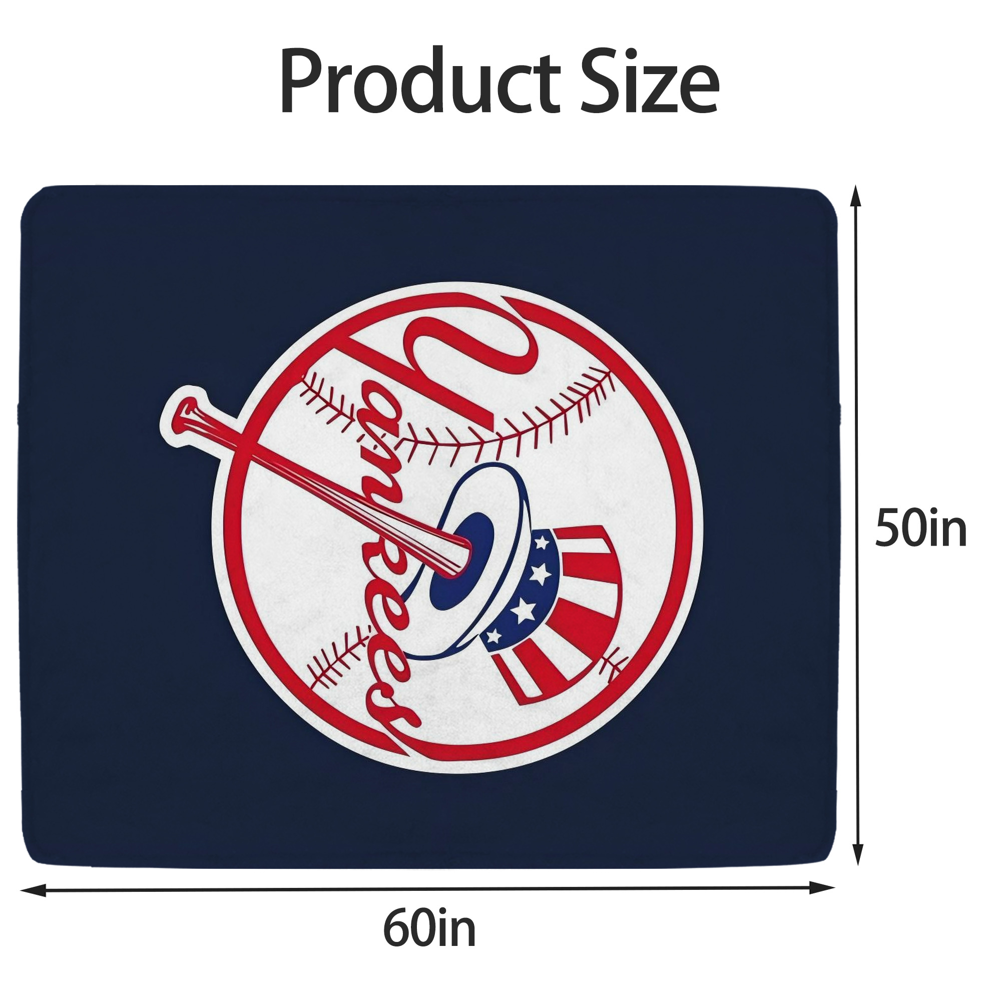 New York Yankees 216 Soft Fleece Throw Blanket 50 X 60 Inch – Super Soft, Lightweight, And Durable – Perfect For Sofa, Bed, Camping, And More – Ideal Gift For Family And Friends