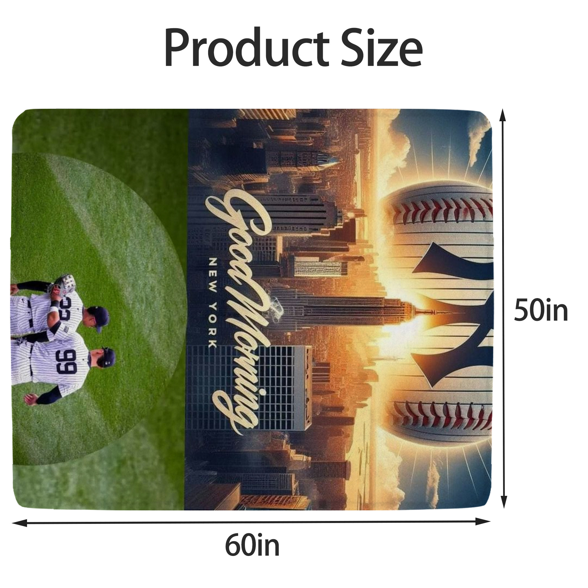 New York Yankees 218 Soft Fleece Throw Blanket 50 X 60 Inch – Super Soft, Lightweight, And Durable – Perfect For Sofa, Bed, Camping, And More – Ideal Gift For Family And Friends