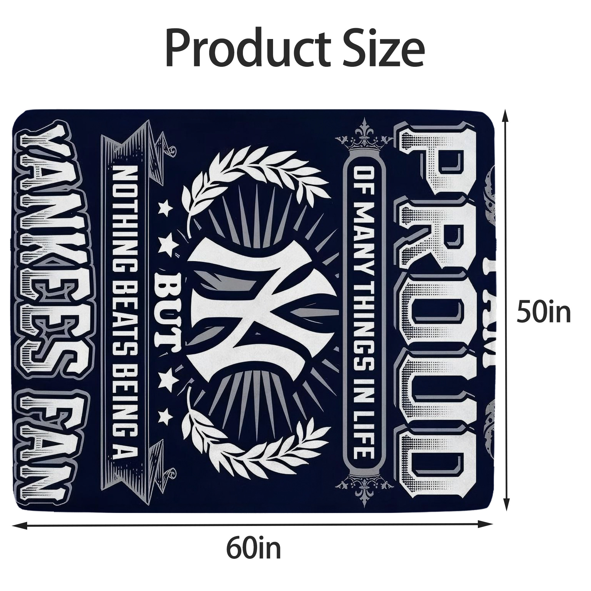 New York Yankees 301 Soft Fleece Throw Blanket 50 X 60 Inch – Super Soft, Lightweight, And Durable – Perfect For Sofa, Bed, Camping, And More – Ideal Gift For Family And Friends