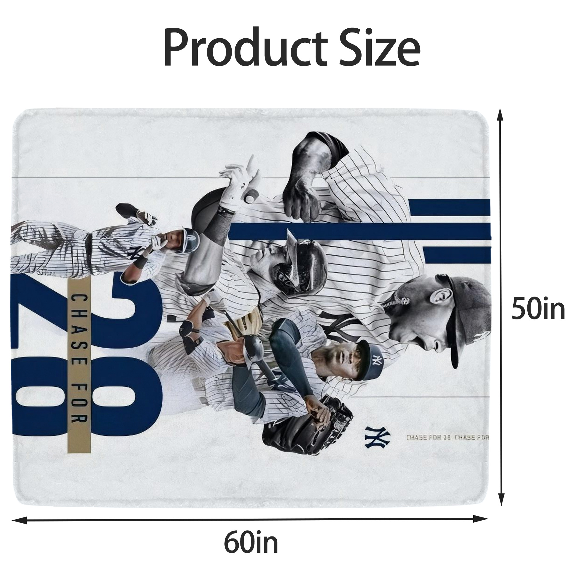 New York Yankees Chase For 28 Soft Fleece Throw Blanket 50 X 60 Inch – Super Soft, Lightweight, And Durable – Perfect For Sofa, Bed, Camping, And More – Ideal Gift For Family And Friends