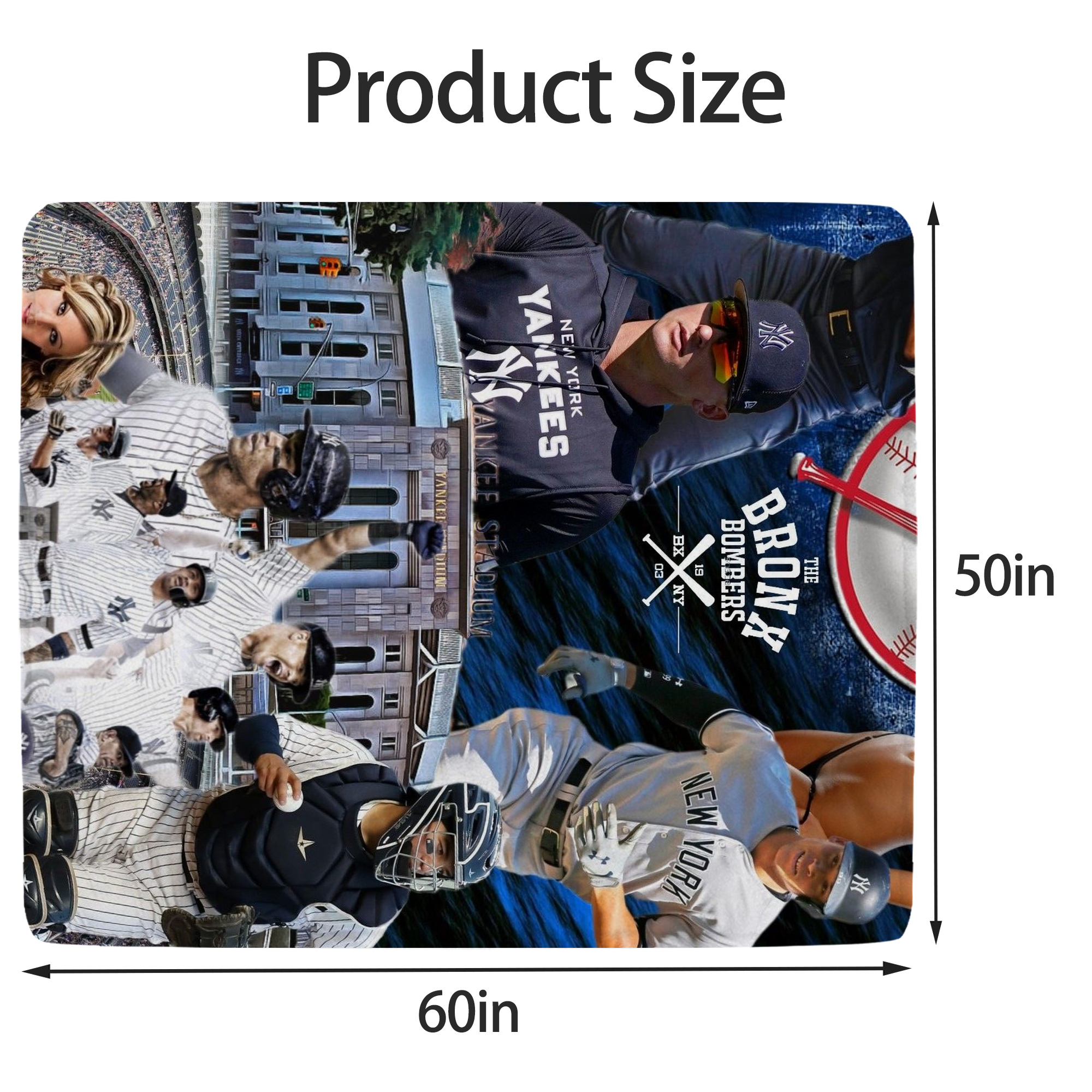New York Yankees 336 Soft Fleece Throw Blanket 50 X 60 Inch – Super Soft, Lightweight, And Durable – Perfect For Sofa, Bed, Camping, And More – Ideal Gift For Family And Friends