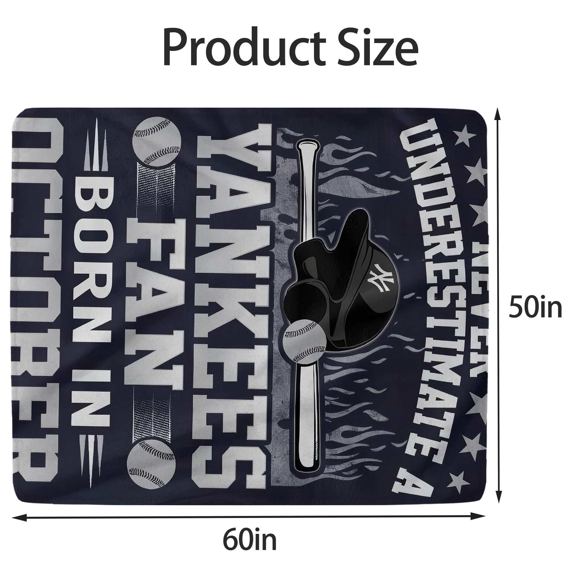 New York Yankees 349 Soft Fleece Throw Blanket 50 X 60 Inch – Super Soft, Lightweight, And Durable – Perfect For Sofa, Bed, Camping, And More – Ideal Gift For Family And Friends