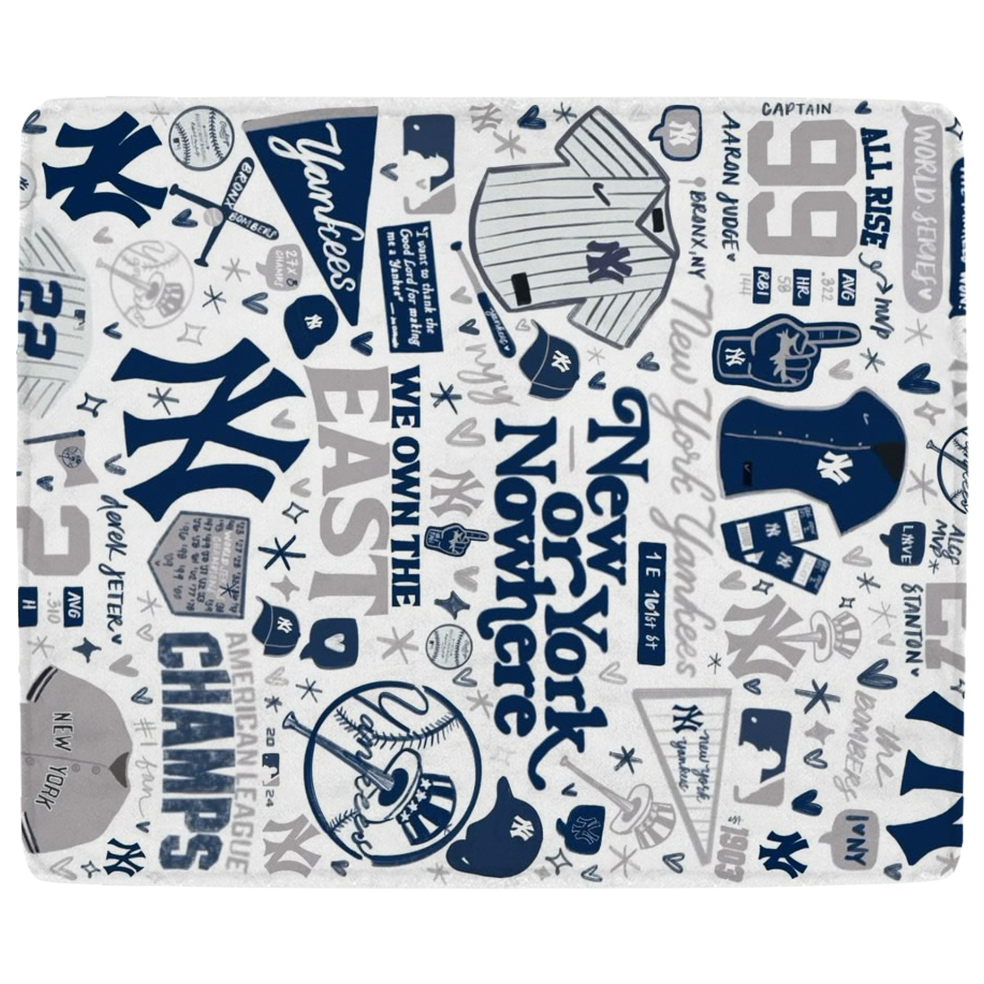 New York Yankees 113 Soft Fleece Throw Blanket 50 X 60 Inch – Super Soft, Lightweight, And Durable – Perfect For Sofa, Bed, Camping, And More – Ideal Gift For Family And Friends