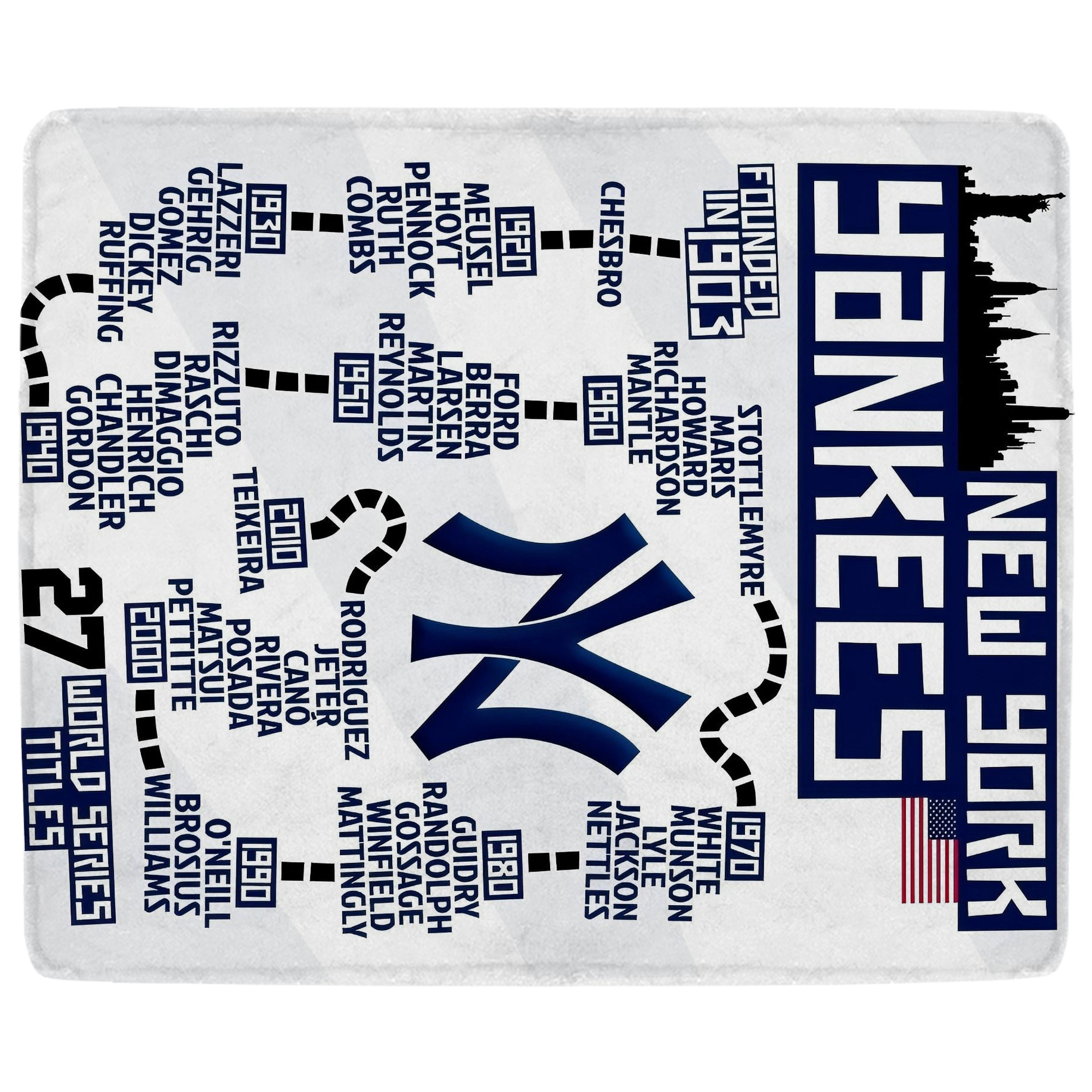 New York Yankees 155 Soft Fleece Throw Blanket 50 X 60 Inch – Super Soft, Lightweight, And Durable – Perfect For Sofa, Bed, Camping, And More – Ideal Gift For Family And Friends