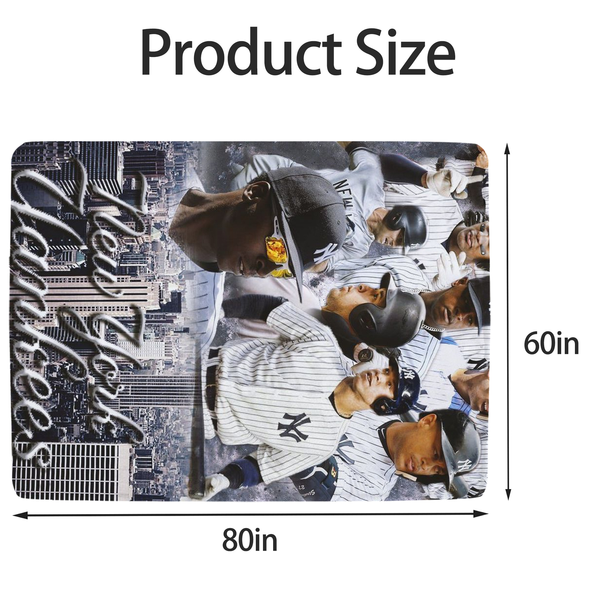 New York Yankees 101 Soft Fleece Throw Blanket 60 X 80 Inch – Super Soft, Lightweight, And Durable – Perfect For Sofa, Bed, Camping, And More – Ideal Gift For Family And Friends