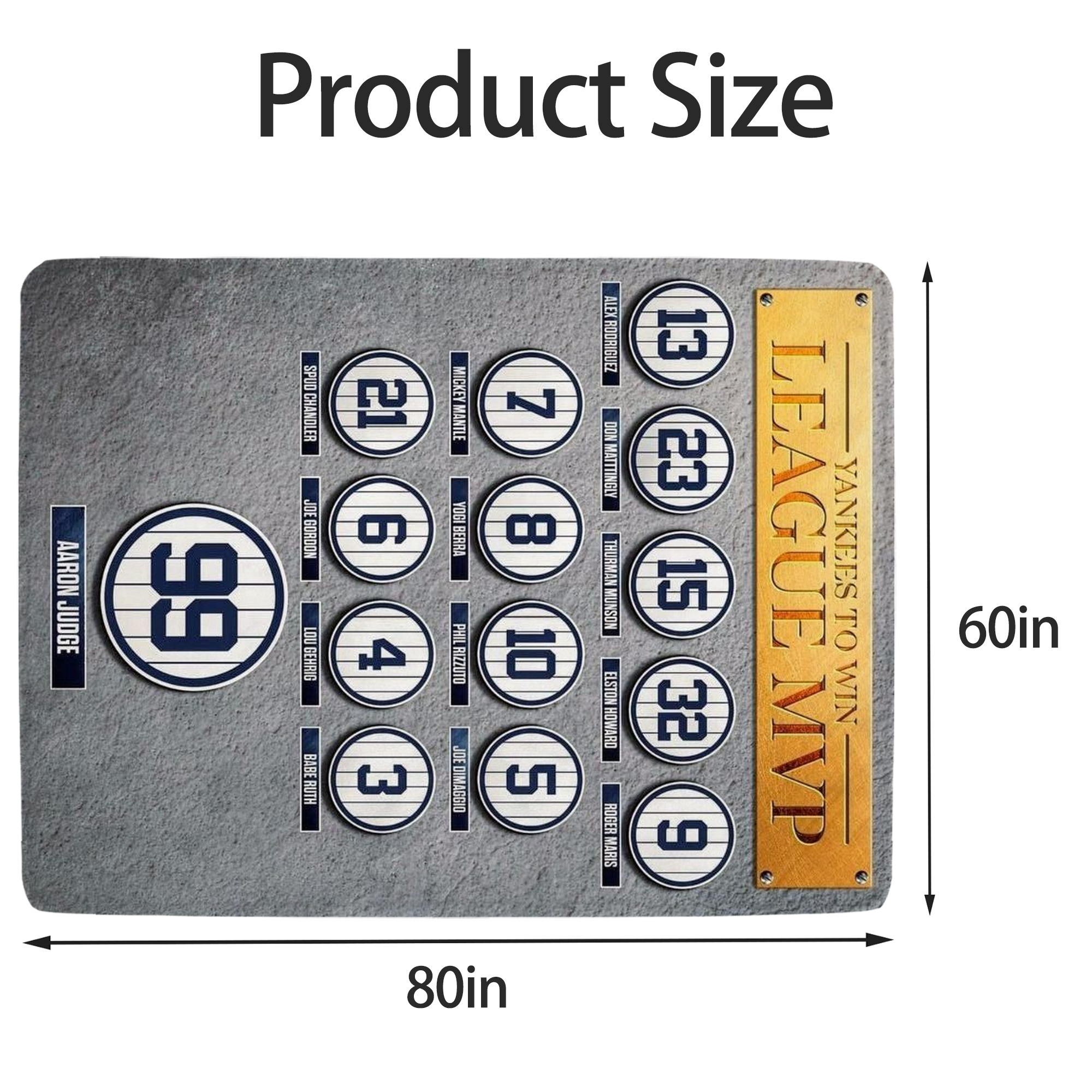 New York Yankees 107 Soft Fleece Throw Blanket 60 X 80 Inch – Super Soft, Lightweight, And Durable – Perfect For Sofa, Bed, Camping, And More – Ideal Gift For Family And Friends