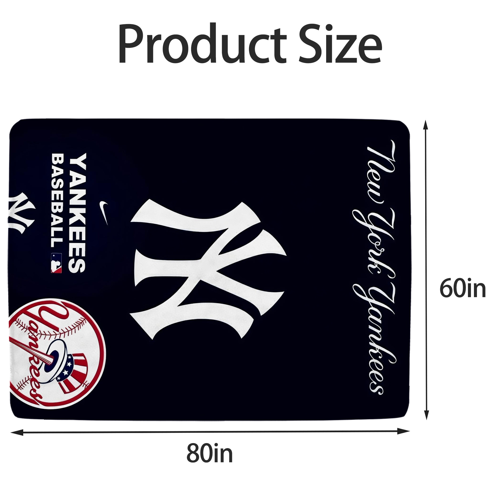 New York Yankees 122 Soft Fleece Throw Blanket 60 X 80 Inch – Super Soft, Lightweight, And Durable – Perfect For Sofa, Bed, Camping, And More – Ideal Gift For Family And Friends