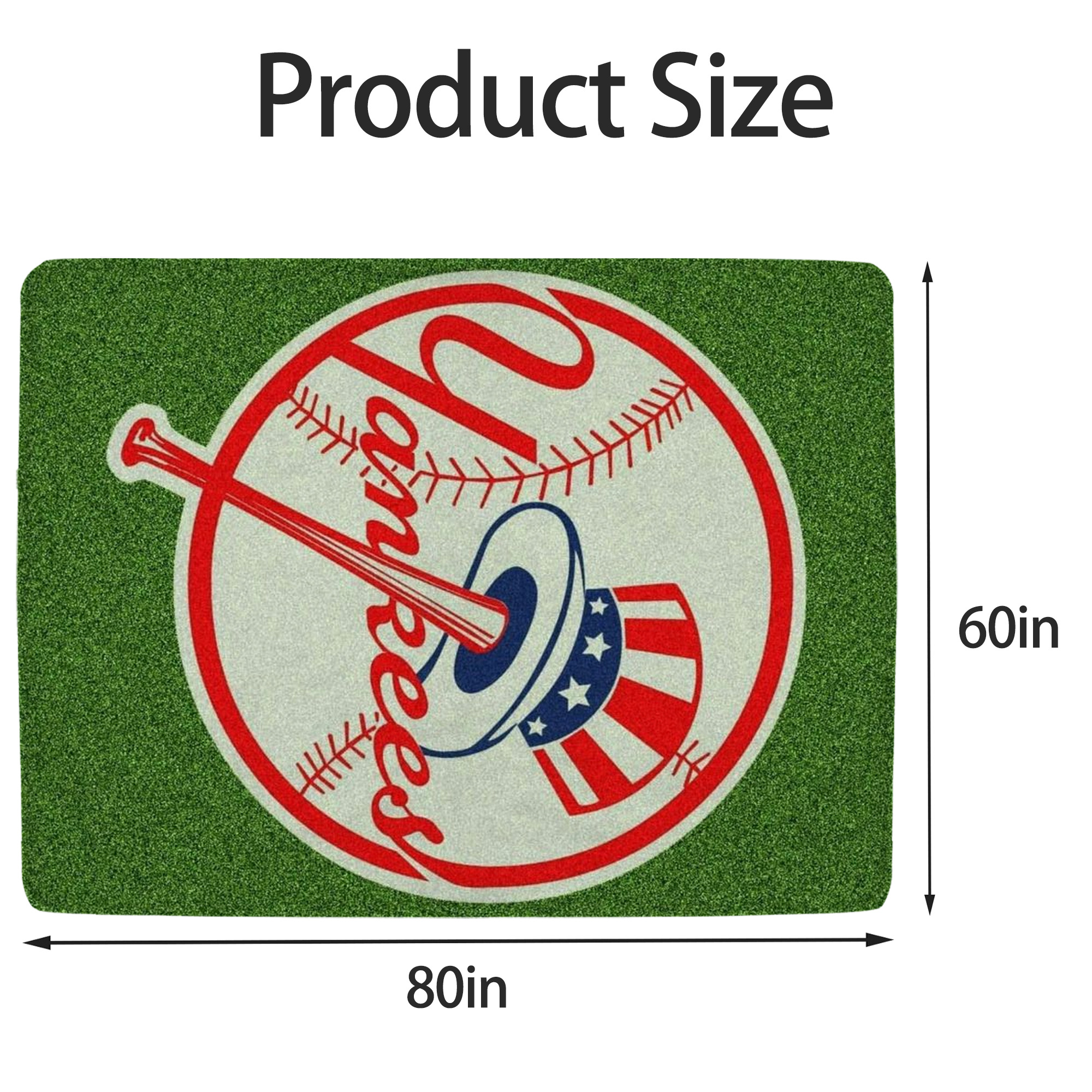 New York Yankees Logo Soft Fleece Throw Blanket 60 X 80 Inch – Super Soft, Lightweight, And Durable – Perfect For Sofa, Bed, Camping, And More – Ideal Gift For Family And Friends