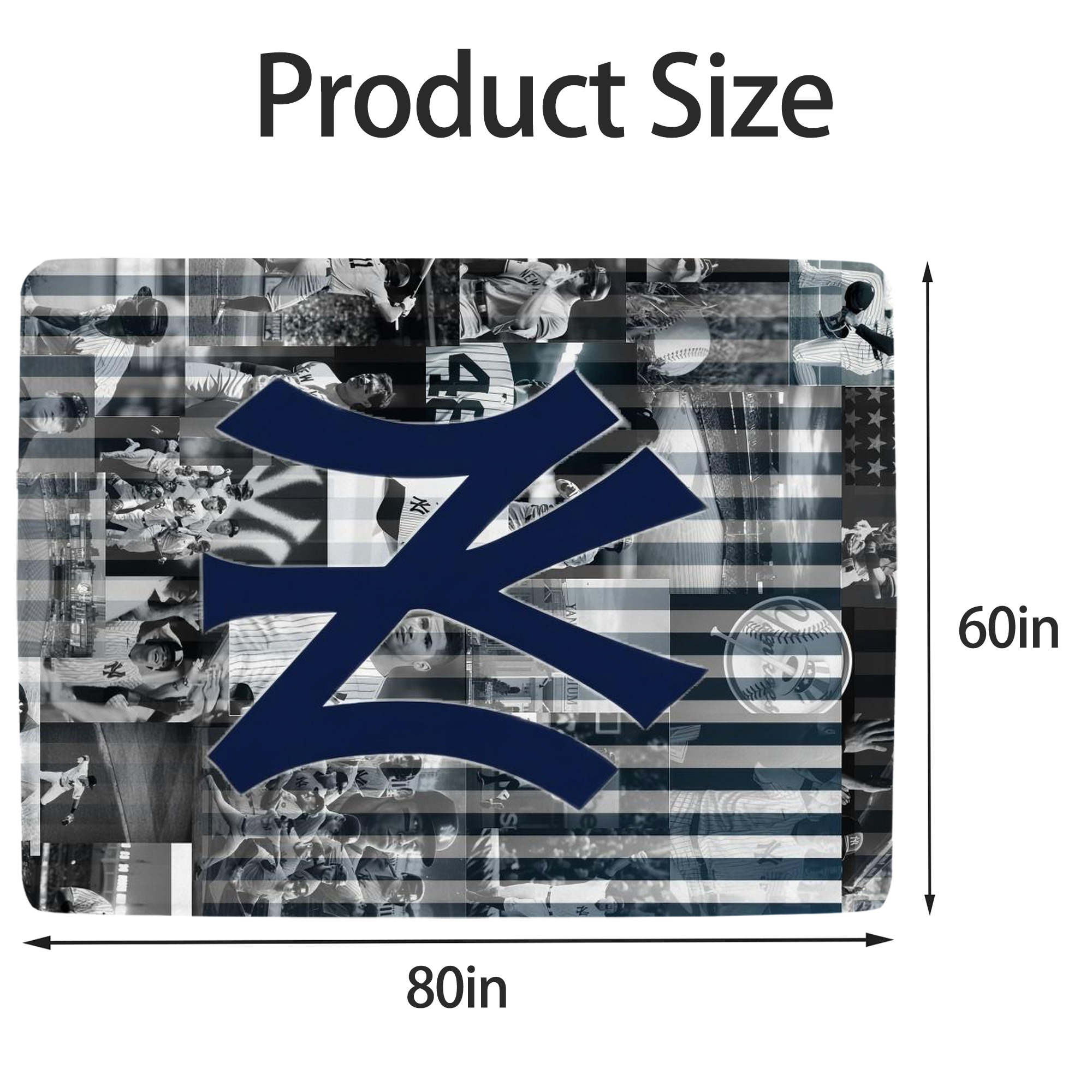 New York Yankees 135 Soft Fleece Throw Blanket 60 X 80 Inch – Super Soft, Lightweight, And Durable – Perfect For Sofa, Bed, Camping, And More – Ideal Gift For Family And Friends