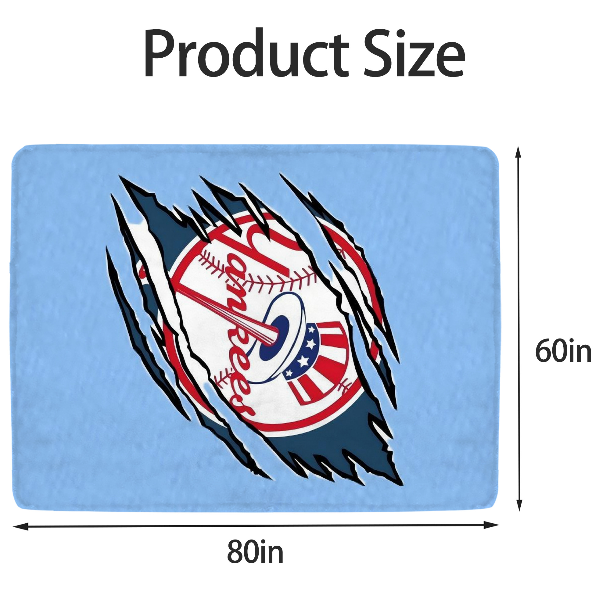 New York Yankees 128 Soft Fleece Throw Blanket 60 X 80 Inch – Super Soft, Lightweight, And Durable – Perfect For Sofa, Bed, Camping, And More – Ideal Gift For Family And Friends