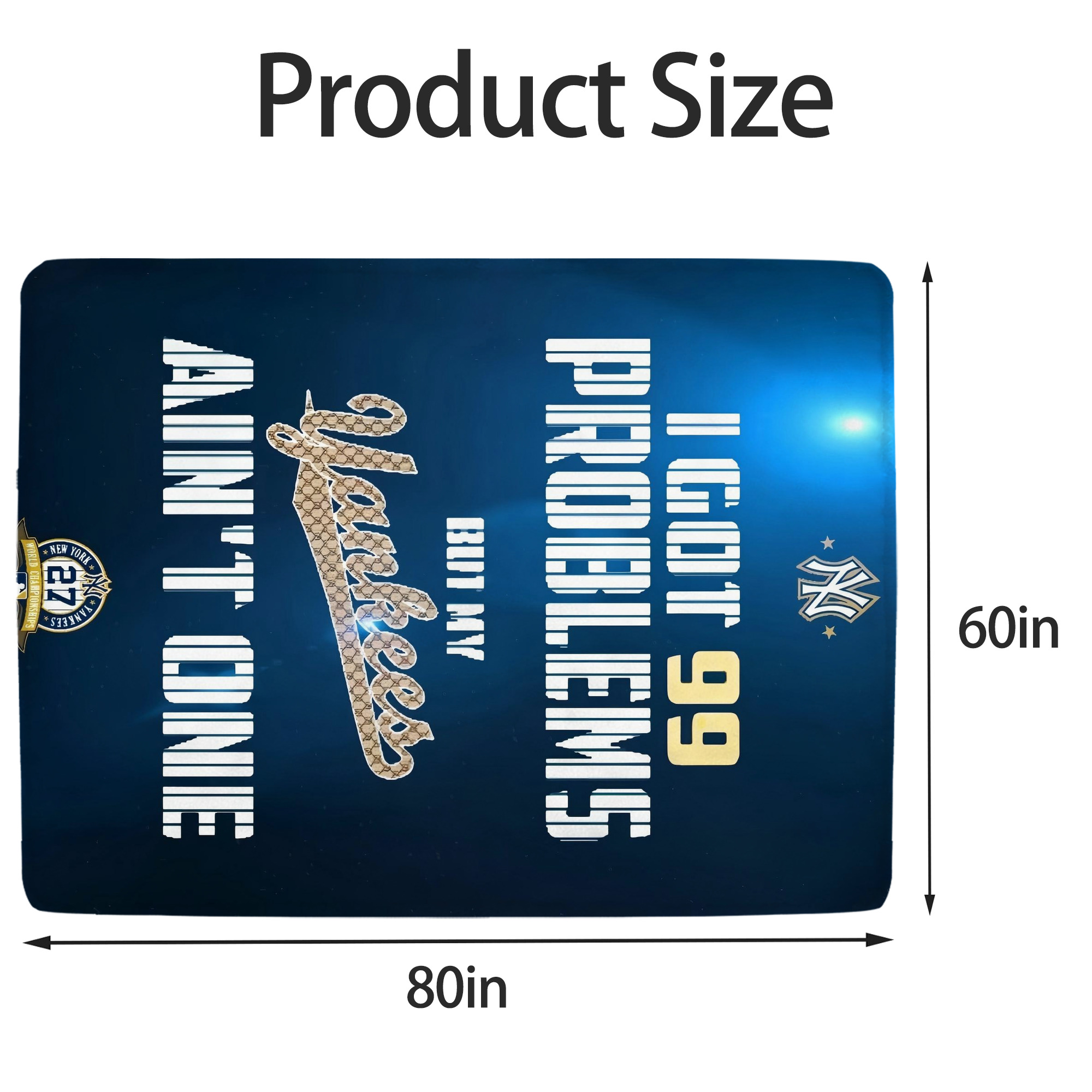 New York Yankees 140 Soft Fleece Throw Blanket 60 X 80 Inch – Super Soft, Lightweight, And Durable – Perfect For Sofa, Bed, Camping, And More – Ideal Gift For Family And Friends