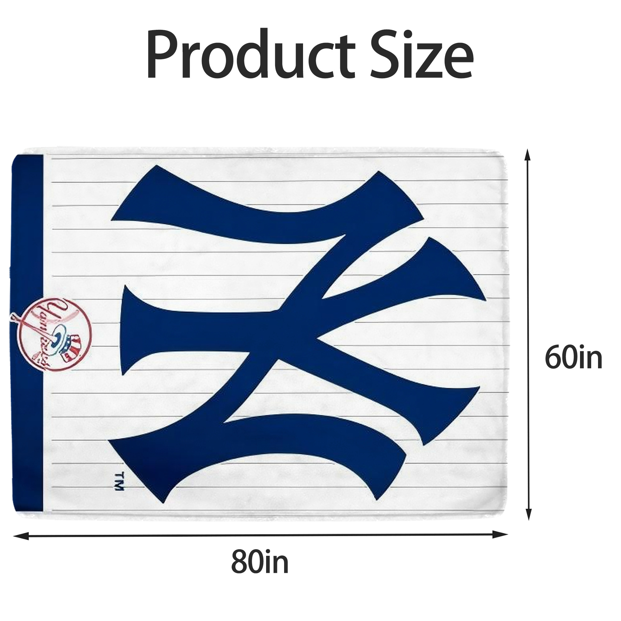New York Yankees 134 Soft Fleece Throw Blanket 60 X 80 Inch – Super Soft, Lightweight, And Durable – Perfect For Sofa, Bed, Camping, And More – Ideal Gift For Family And Friends