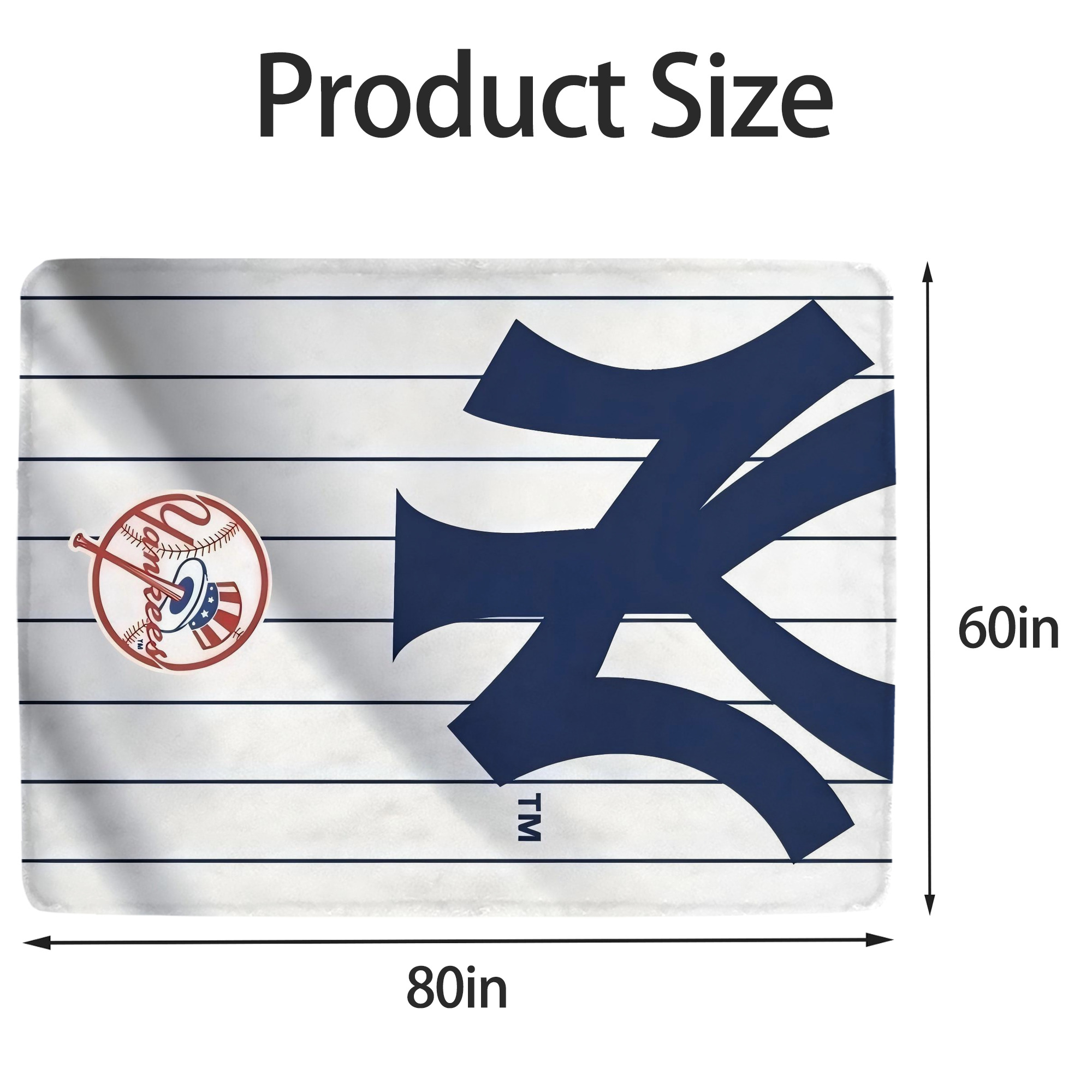 New York Yankees 126 Soft Fleece Throw Blanket 60 X 80 Inch – Super Soft, Lightweight, And Durable – Perfect For Sofa, Bed, Camping, And More – Ideal Gift For Family And Friends